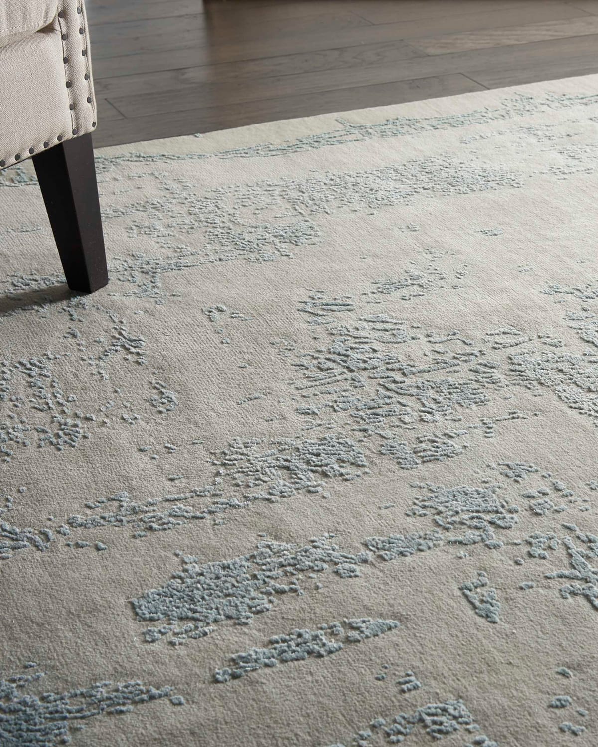 Nourcouture La Rive Hand-knotted Rug, 10' X 14' In Beige/seafoam