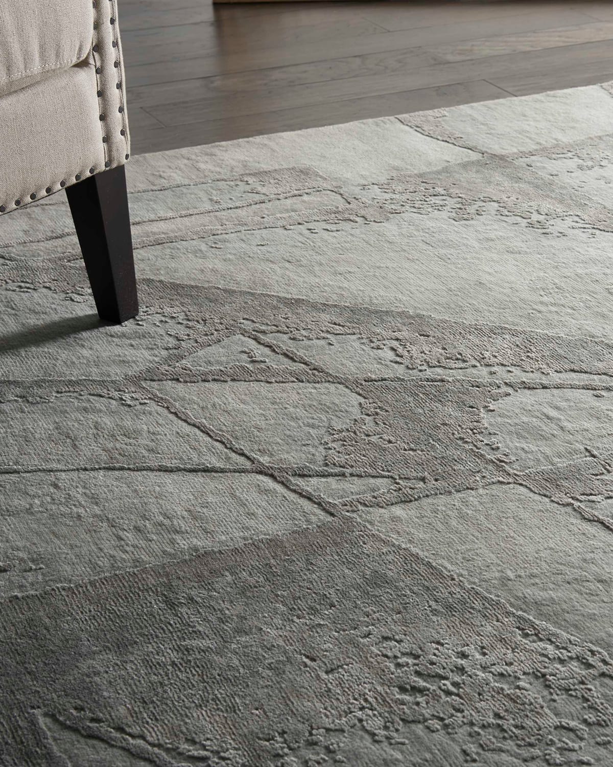 Nourcouture Angulaire Hand-knotted Rug, 8' X 10' In Gray