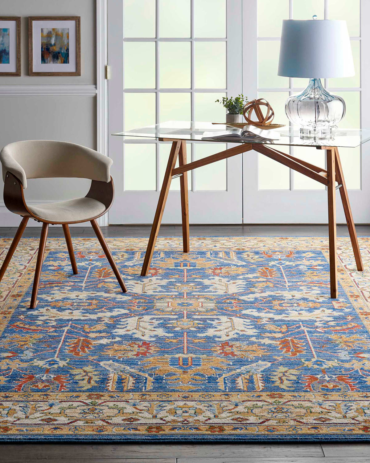 Nourcouture Stefani Loom-woven Rug, 6' X 8' In Blue