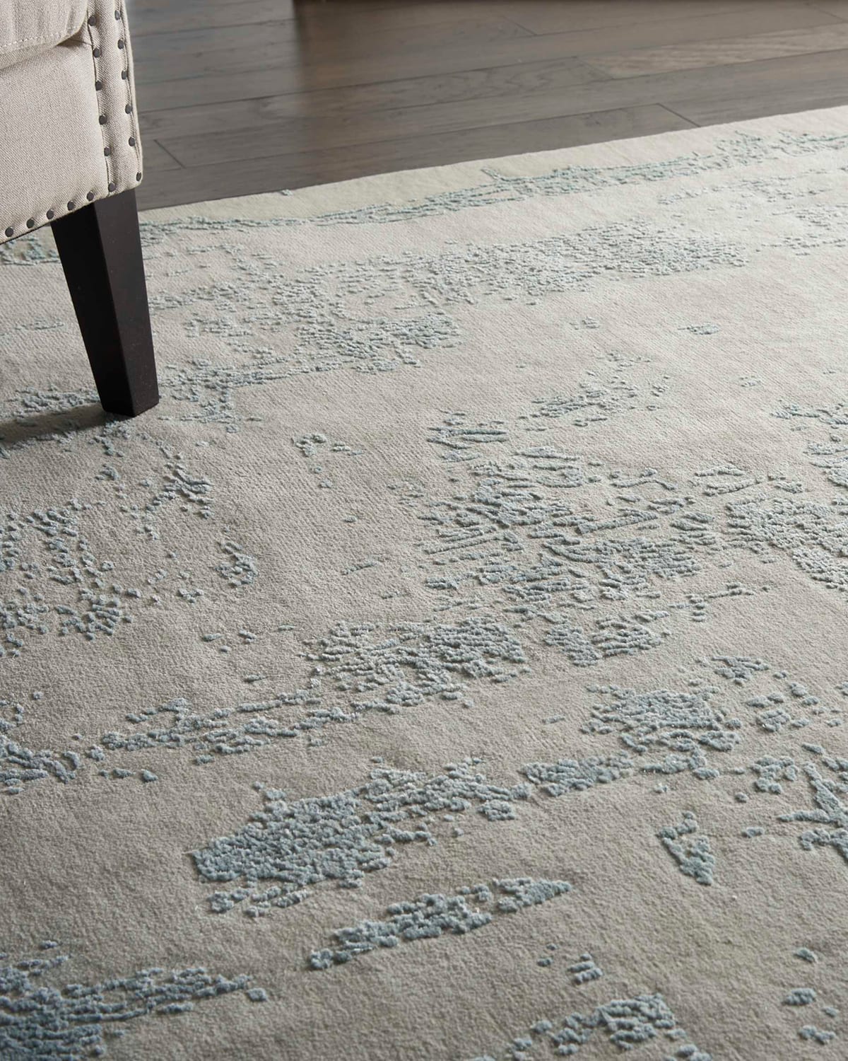 Nourcouture La Rive Hand-knotted Rug, 8' X 10' In Beige/seafoam