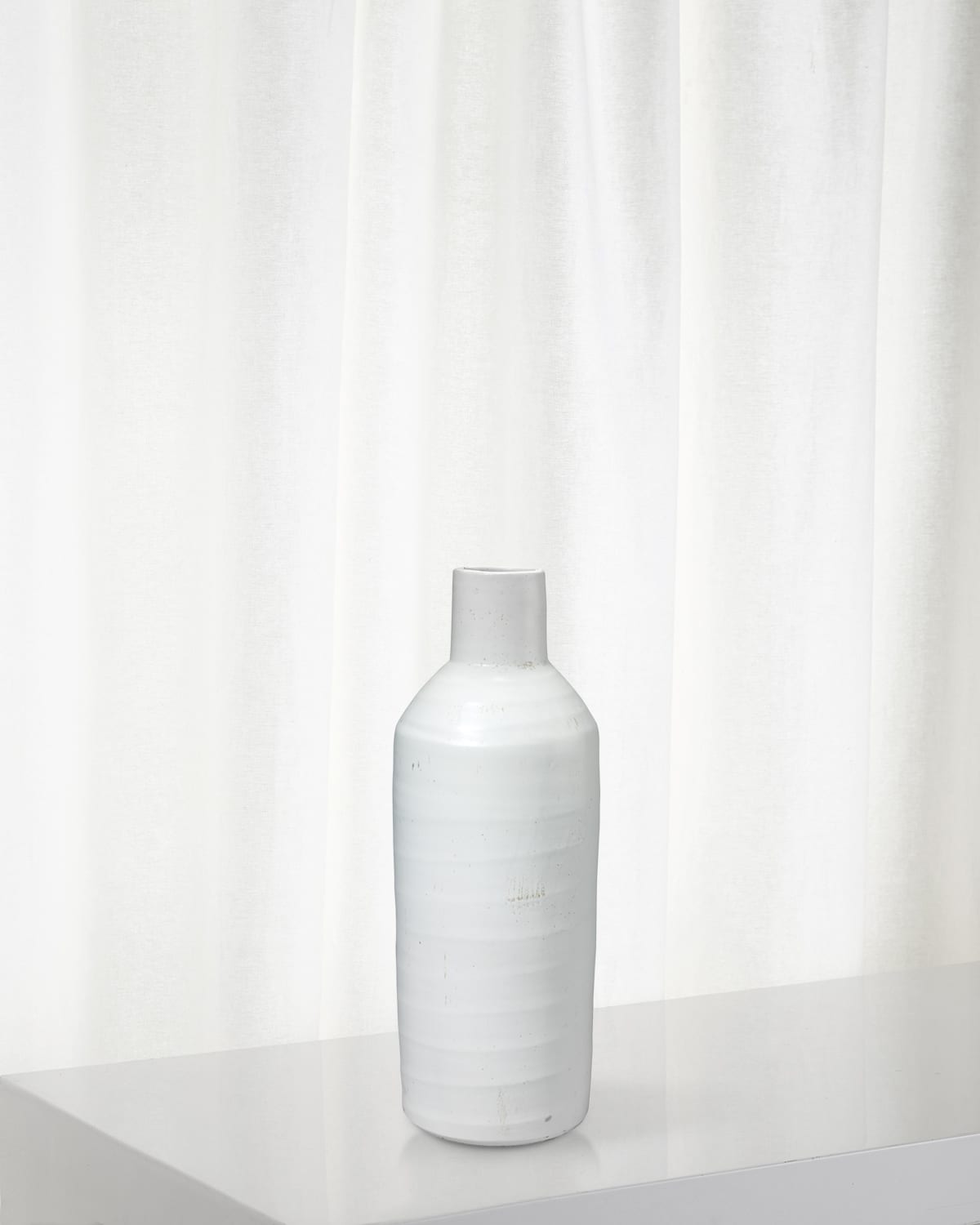 Shop Jamie Young Dimple Carafe In Matte White Ceramic