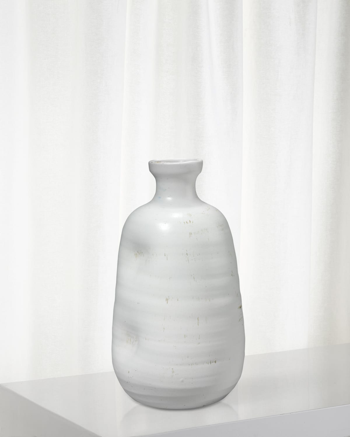 Shop Jamie Young Dimple Vase In Matte White Ceramic