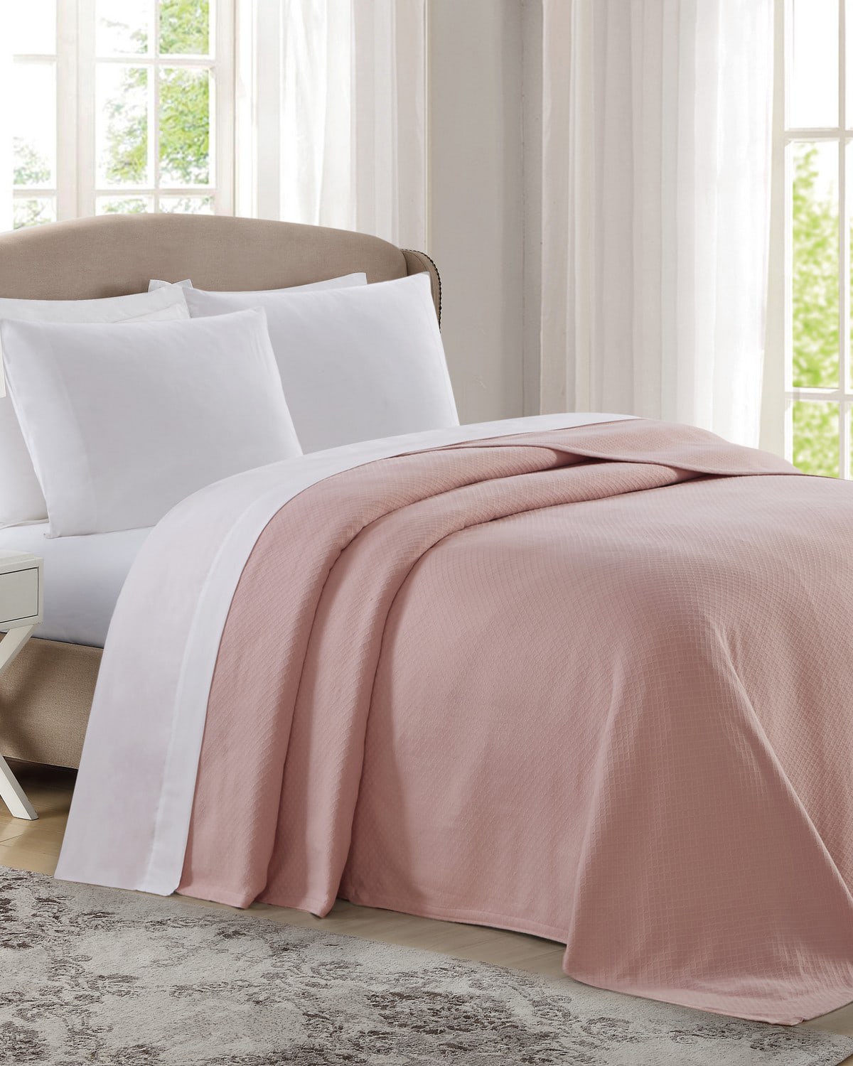 Shop Charisma Deluxe Woven King Blanket In Blush