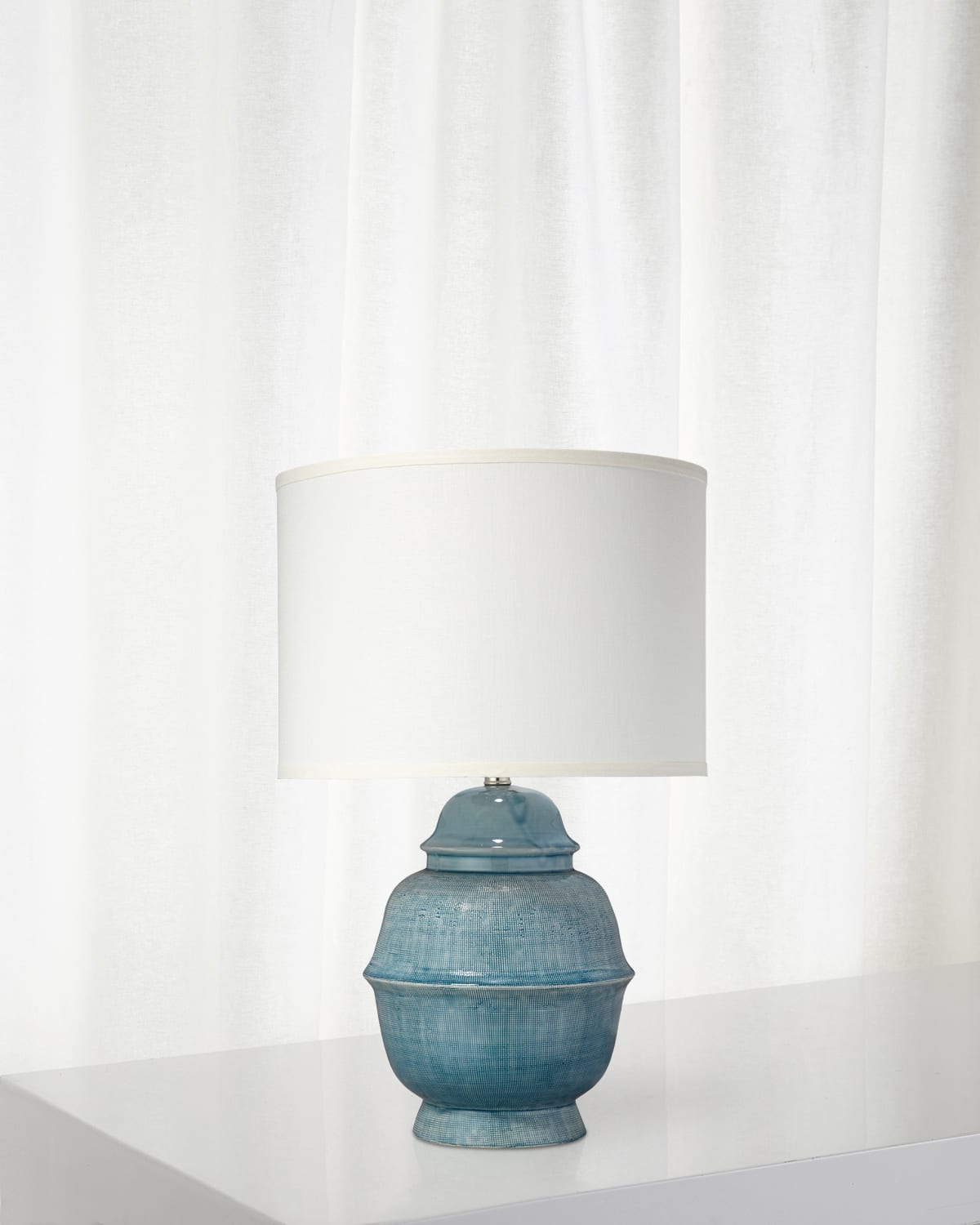 Shop Jamie Young Kaya Table Lamp In Blue
