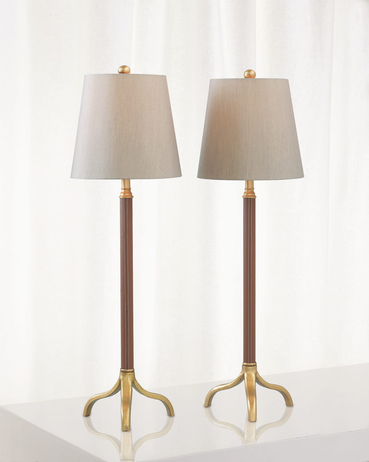 Port 68 Portobello Buffet Lamps, Set Of 2 In Neutral