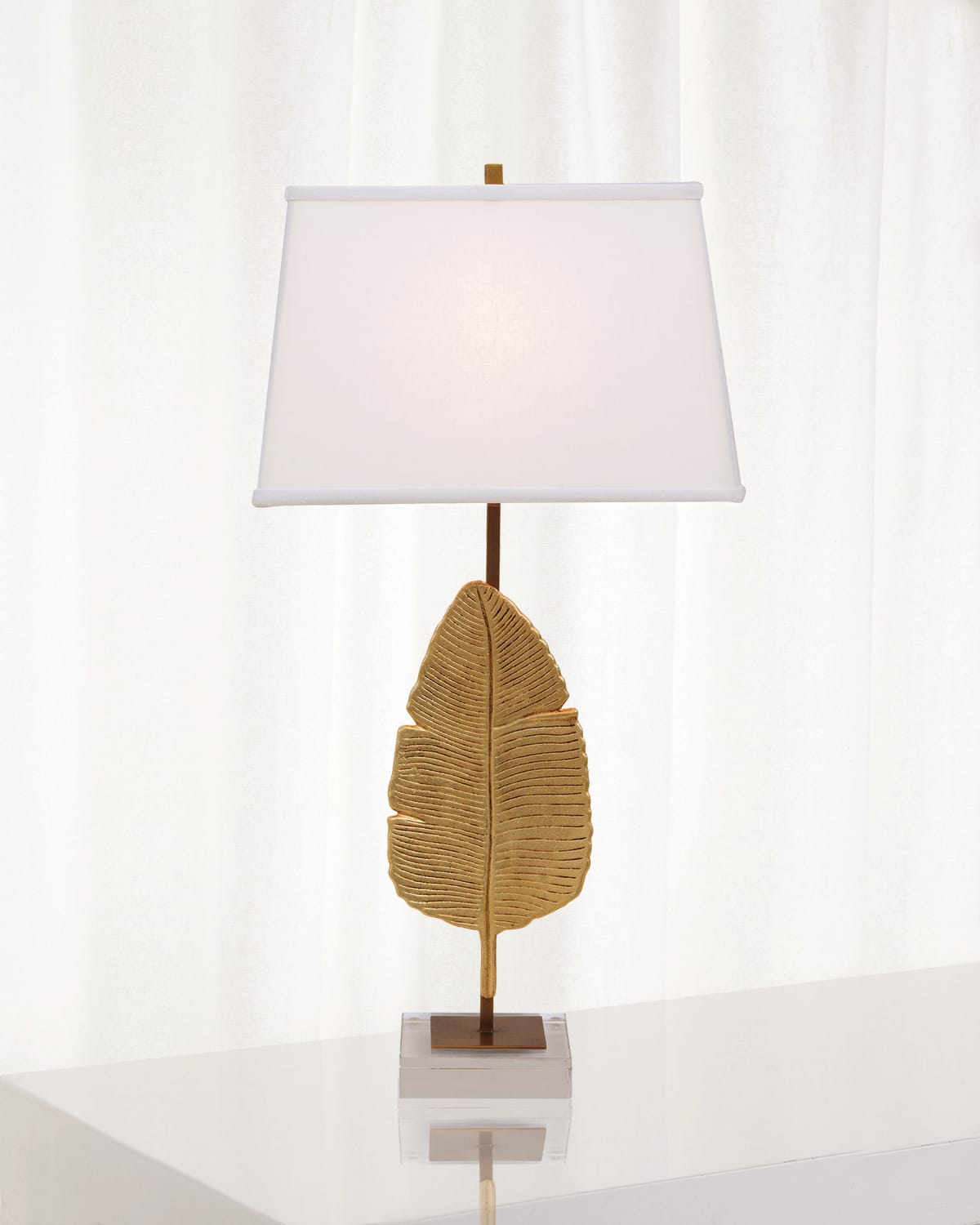 Port 68 Biscayne Gold Table Lamp In Gold/white