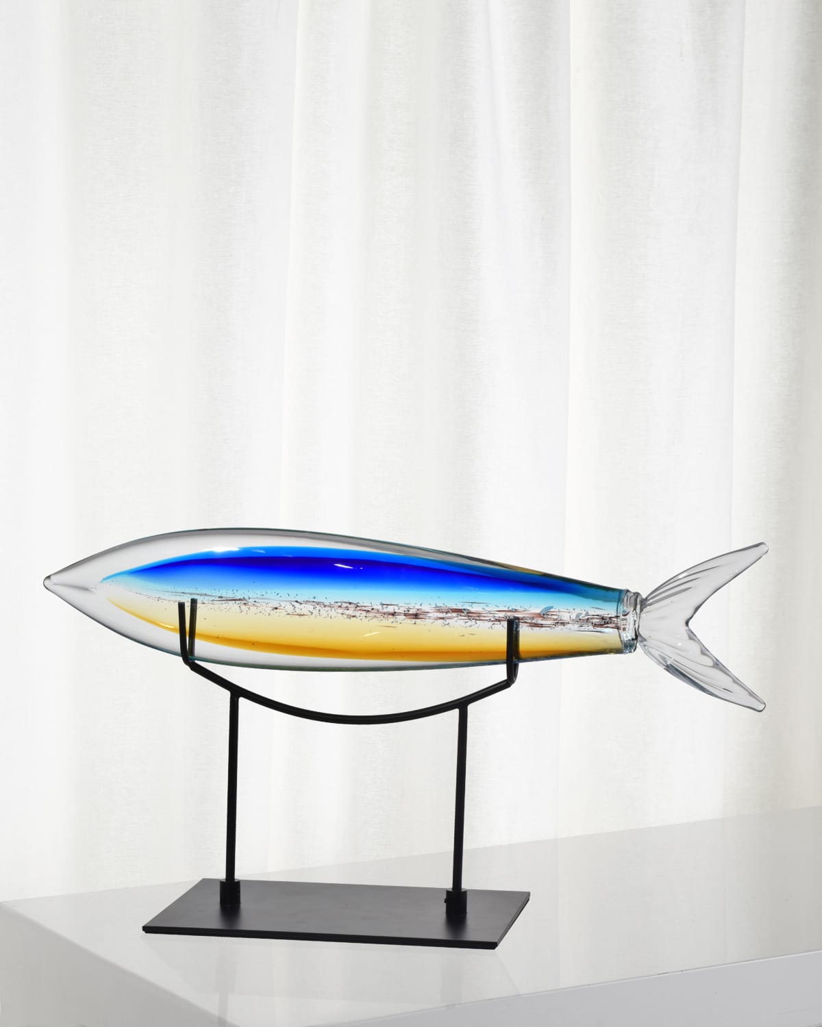 Shop Dale Tiffany Decorative Art Glass Shark Fish Figurine In Multi