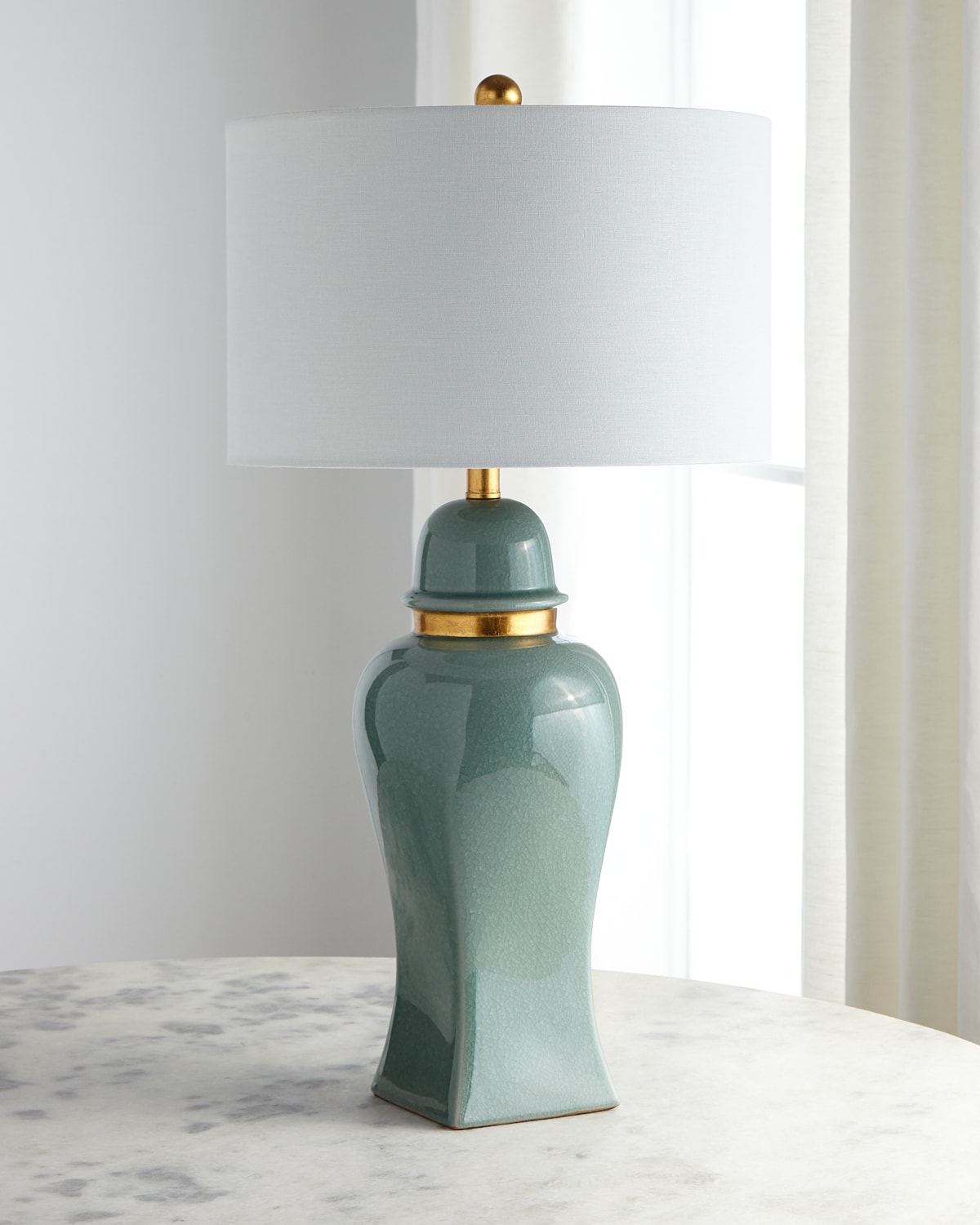 Shop Couture Lamps Jade Jar Table Lamp In Green/gold