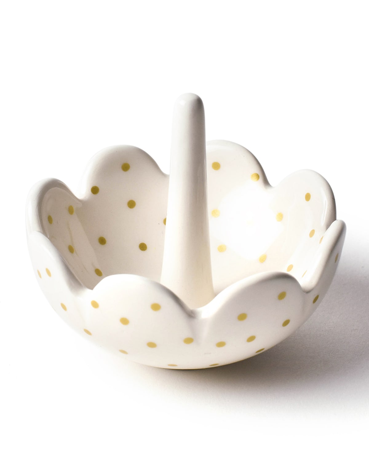 Shop Coton Colors Swiss Dot Scalloped Ring Dish In White