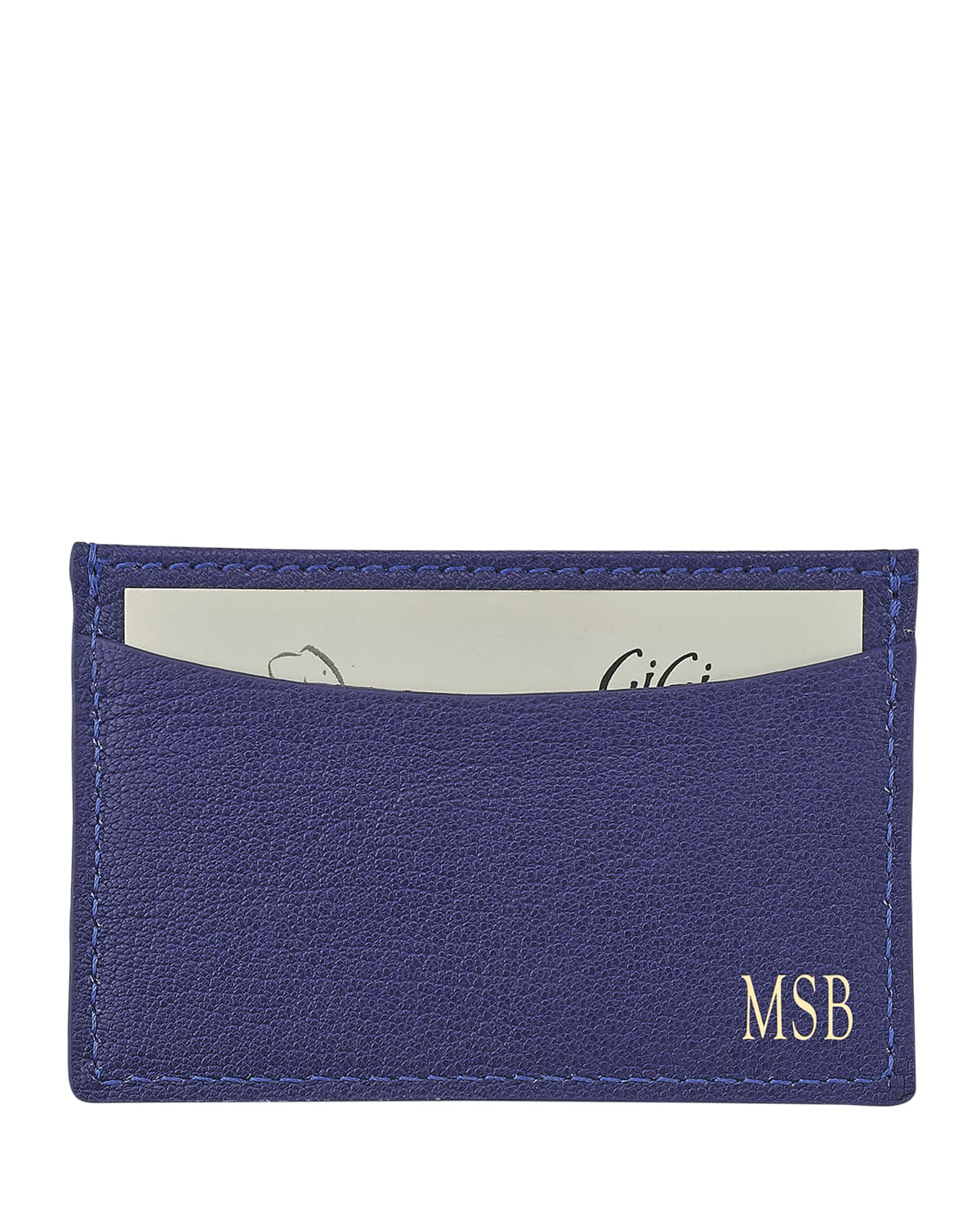 Graphic Image Slim Design Card Case In Indigo