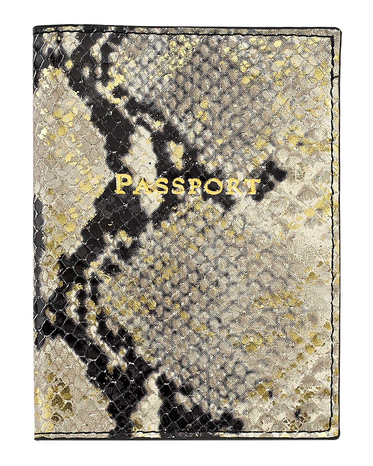 Graphic Image Passport Cover In Goldwash