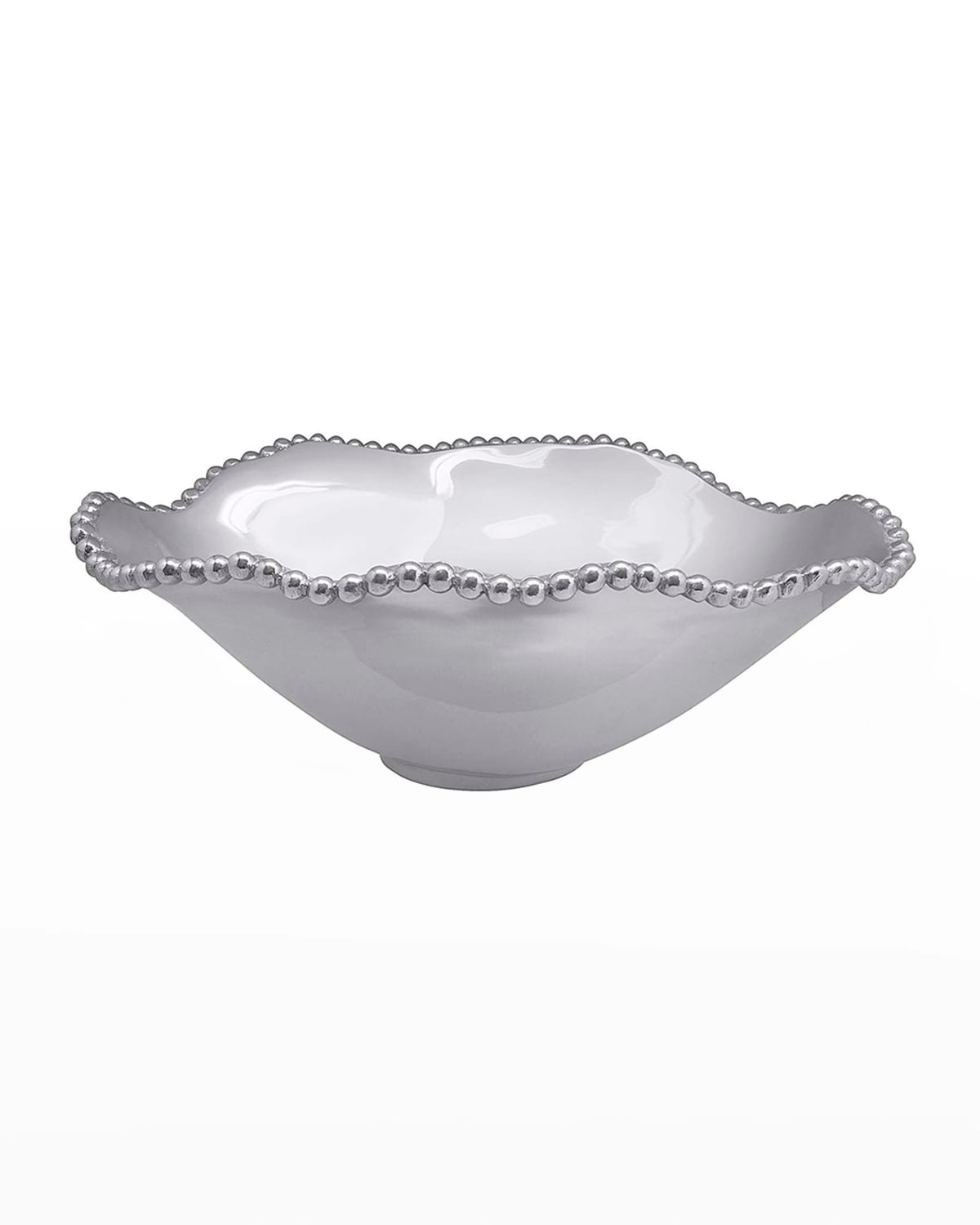 Pearled Oval Wavy Serving Bowl