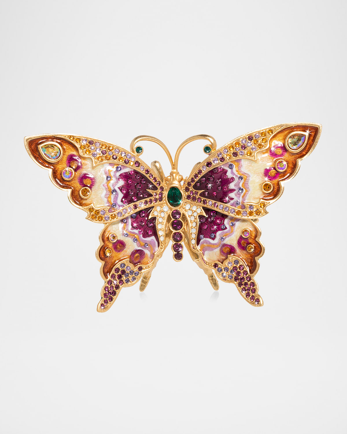 Shop Jay Strongwater Medium Butterfly Figurine In Multi