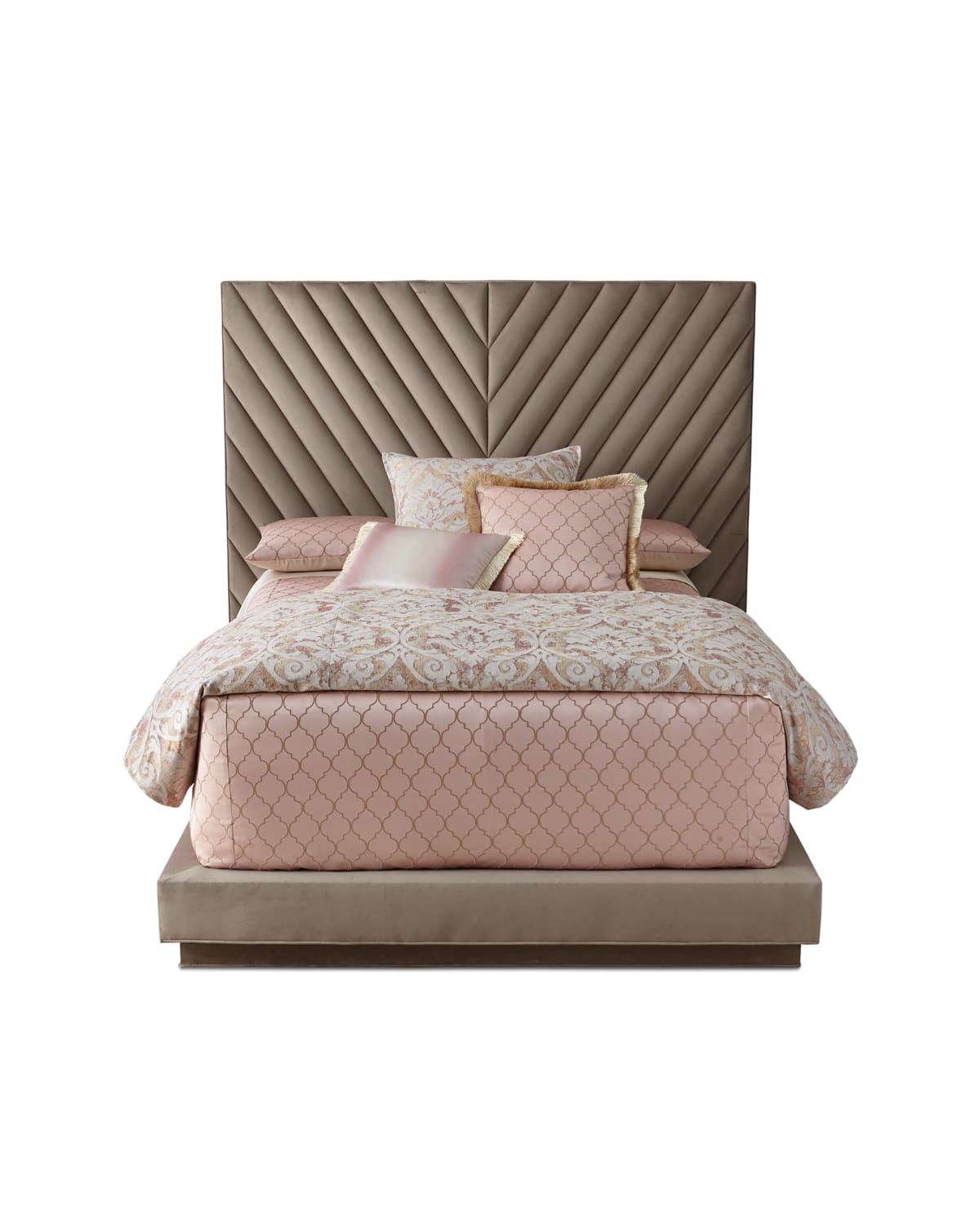 Haute House Velluto King Platform Bed In Taupe