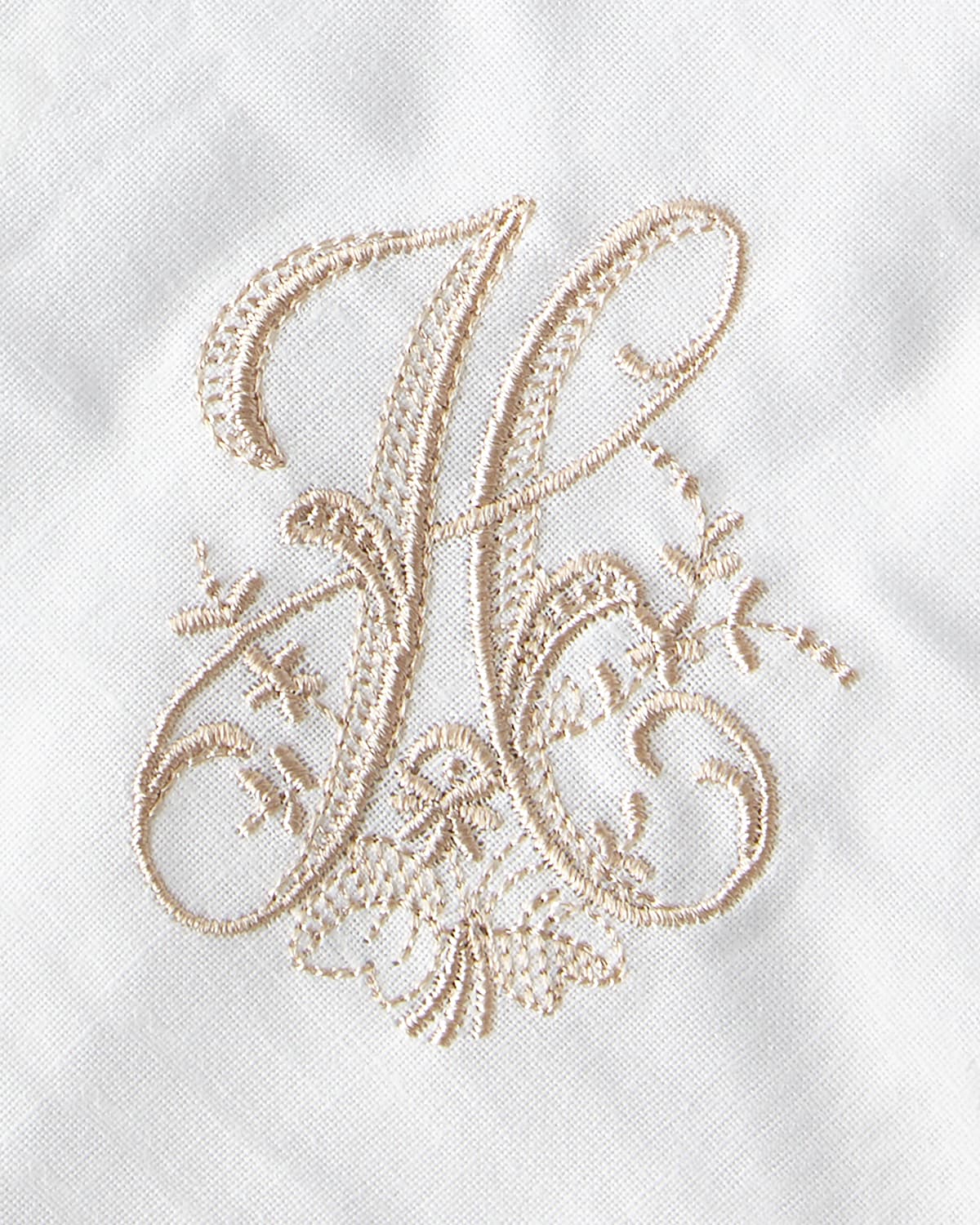 Shop Boutross Imports Initial Monogrammed Dinner Napkins, Set Of 4 In Initial H