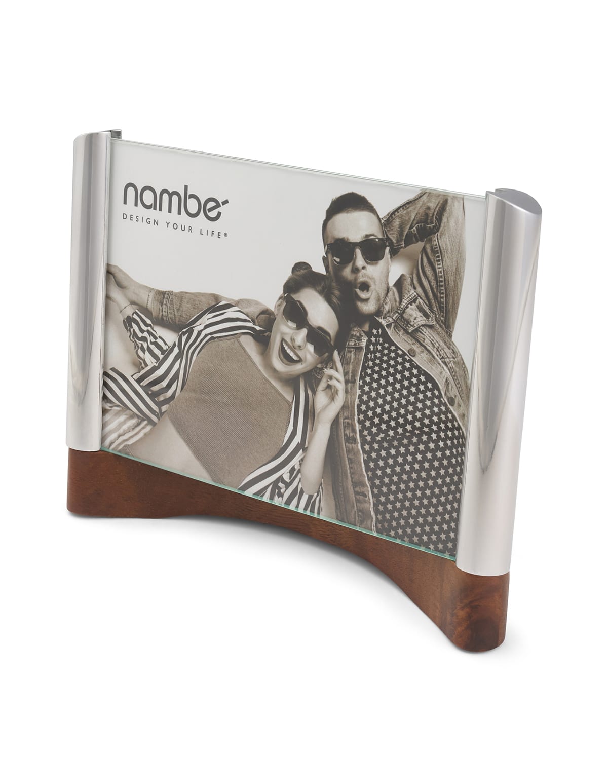 Shop Nambe Sky View Picture Frame, 5" X 7" In Silver And Brown