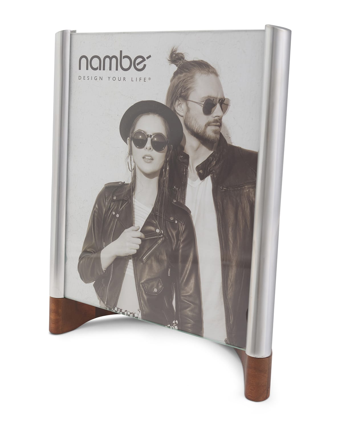Shop Nambe Sky View Picture Frame, 8" X 10" In Silver And Brown