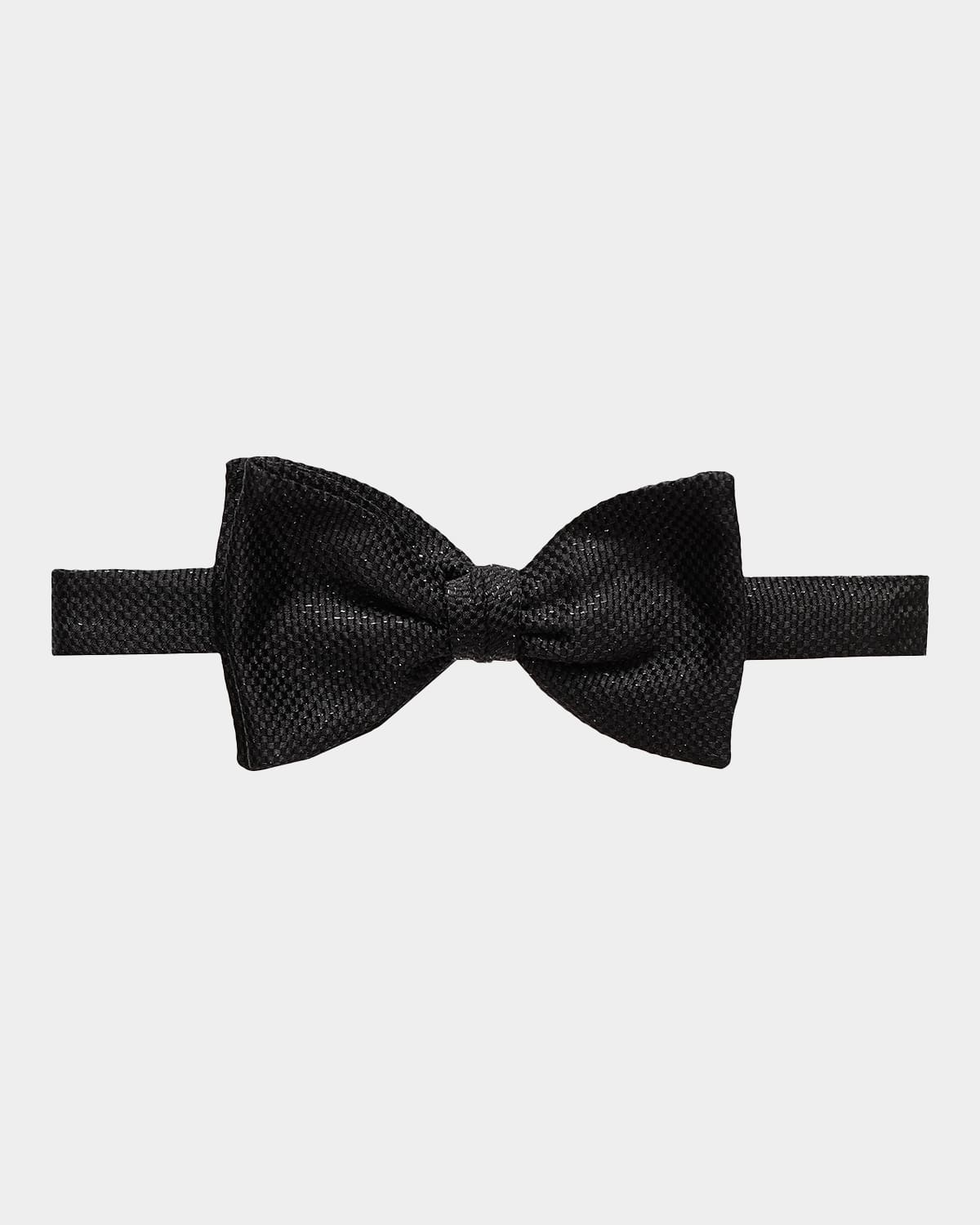 Textured Silk Ready-Tied Bow Tie