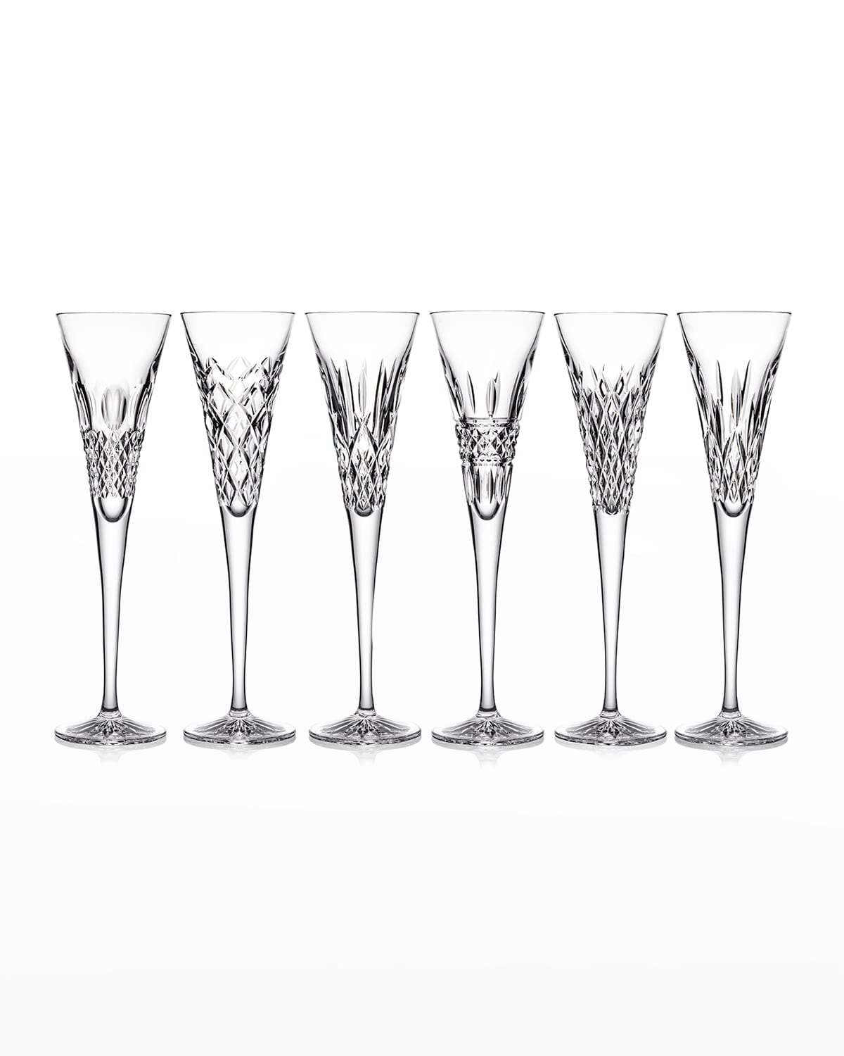 Shop Waterford Crystal Heritage Flutes, Set Of 6 In Clear