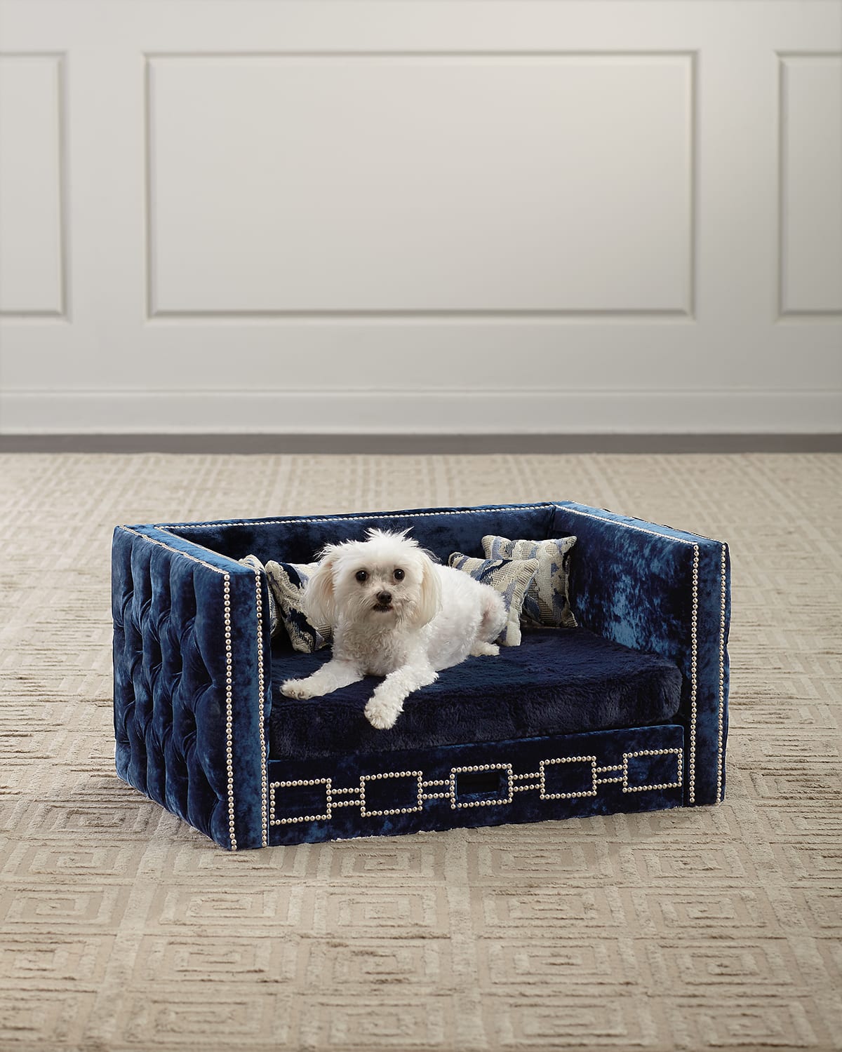 Shop Haute House Kailey Trundle Pet Bed In Navy
