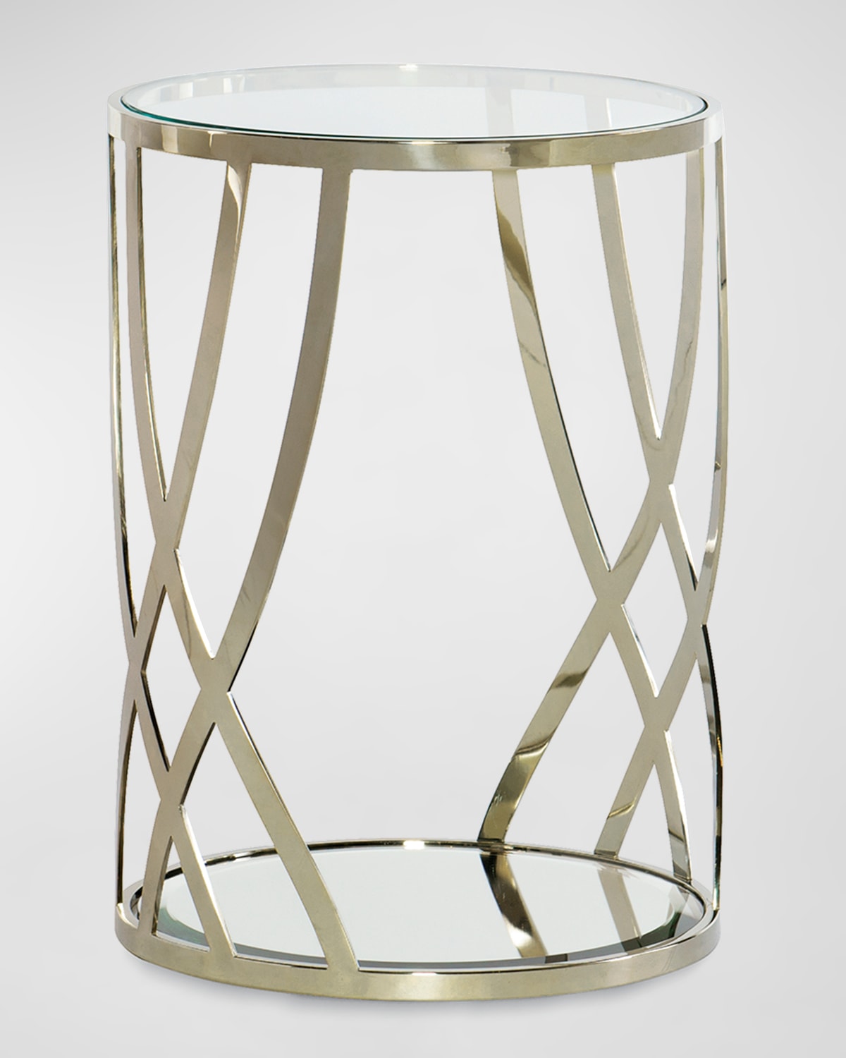 Caracole Adela Round Accent Table In Gold