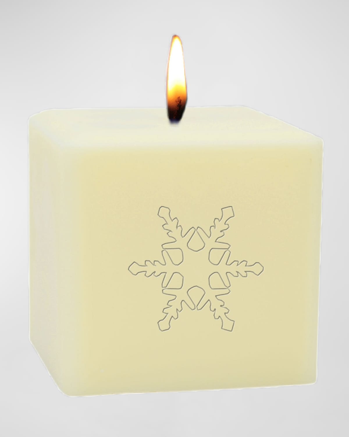 Carved Solutions 3" Eco-luxury Snowflake Soy Candle In White