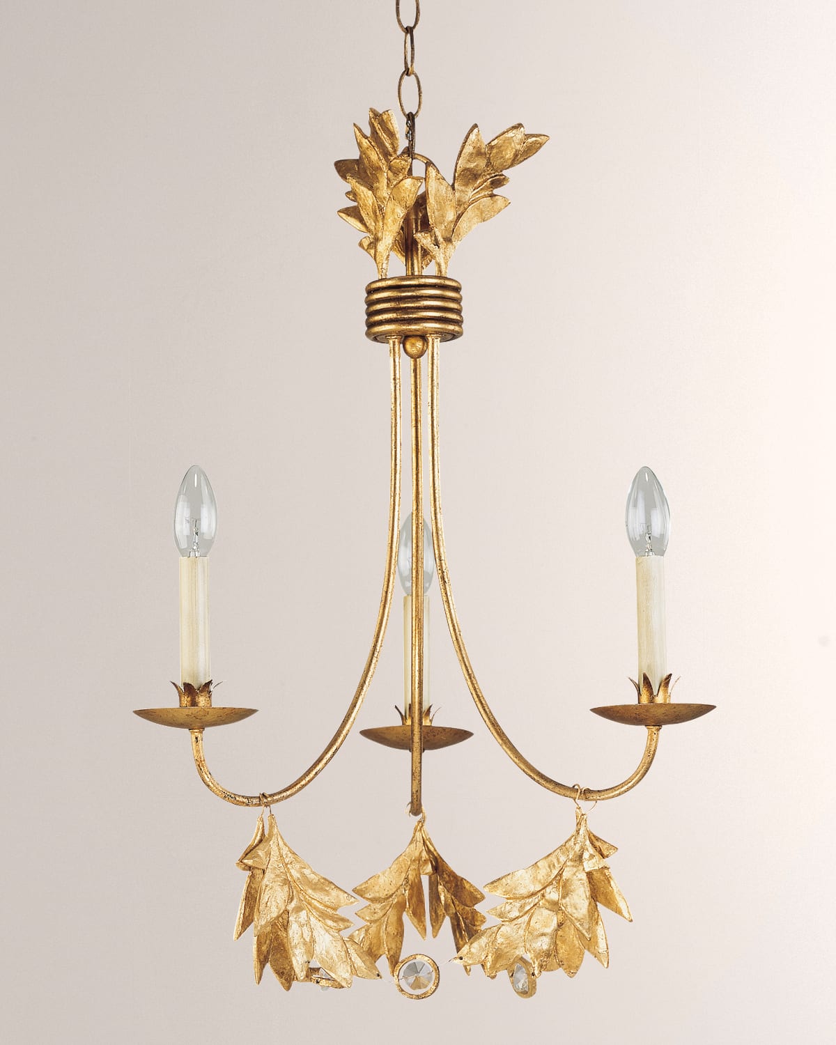 Lucas + Mckearn Sweet Olive 3-light Chandelier In Distressed Gold