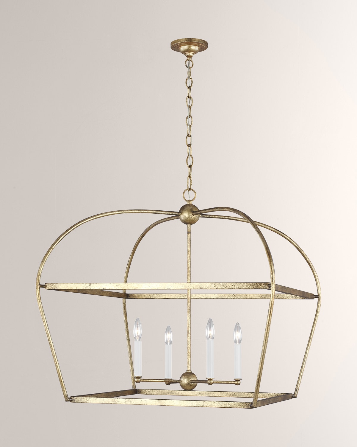 Shop Visual Comfort Studio 4 - Light Lantern Stonington By Chapman & Myers In Antique Gild