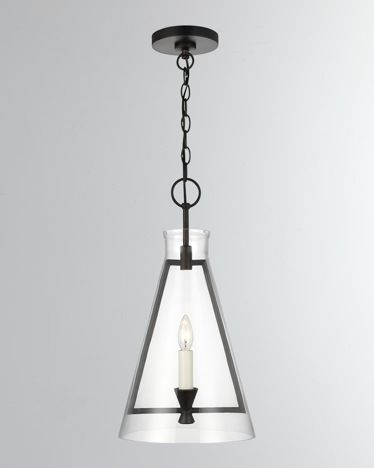 1 - Light Pendant Keystone Aged Iron By Chapman & Myers