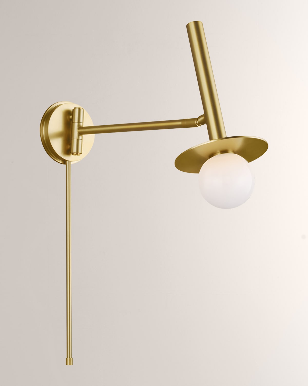 Shop Visual Comfort Studio 1 - Light Pivot Wall Sconce Nodes By Kelly Wearstler In Burnished Brass