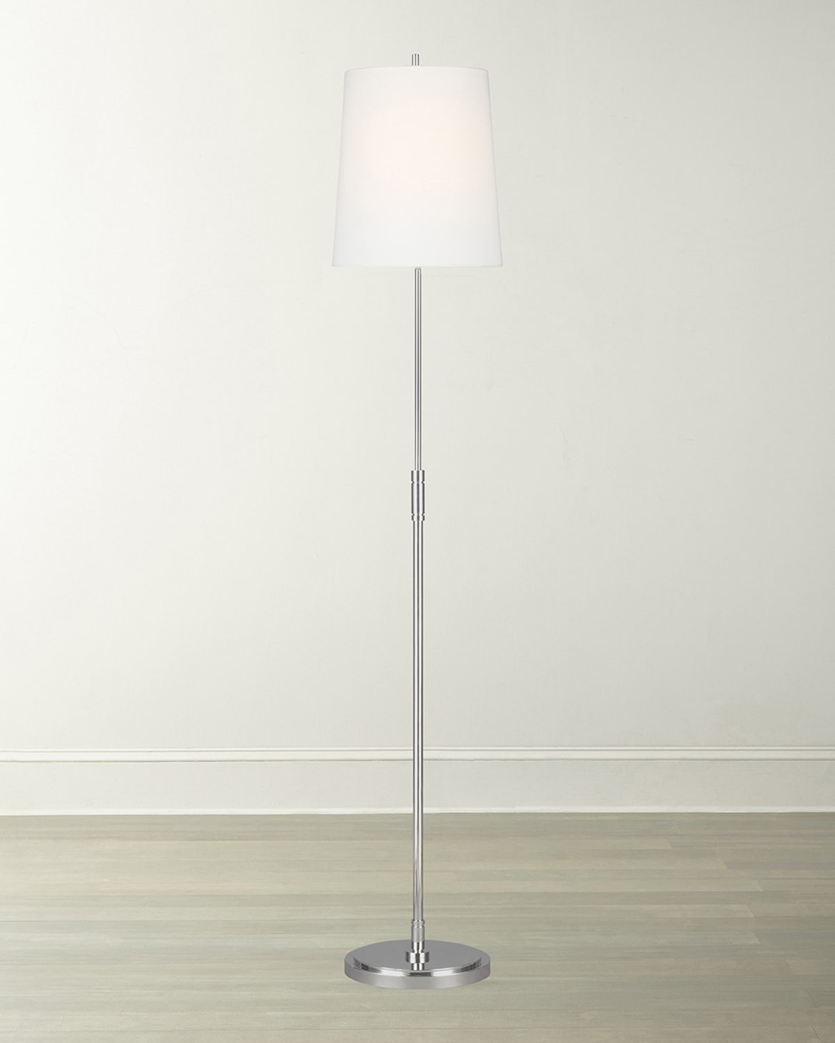 Shop Visual Comfort Studio 1 - Light Floor Lamp Beckham Classic By Thomas O'brien In Polished Nickel