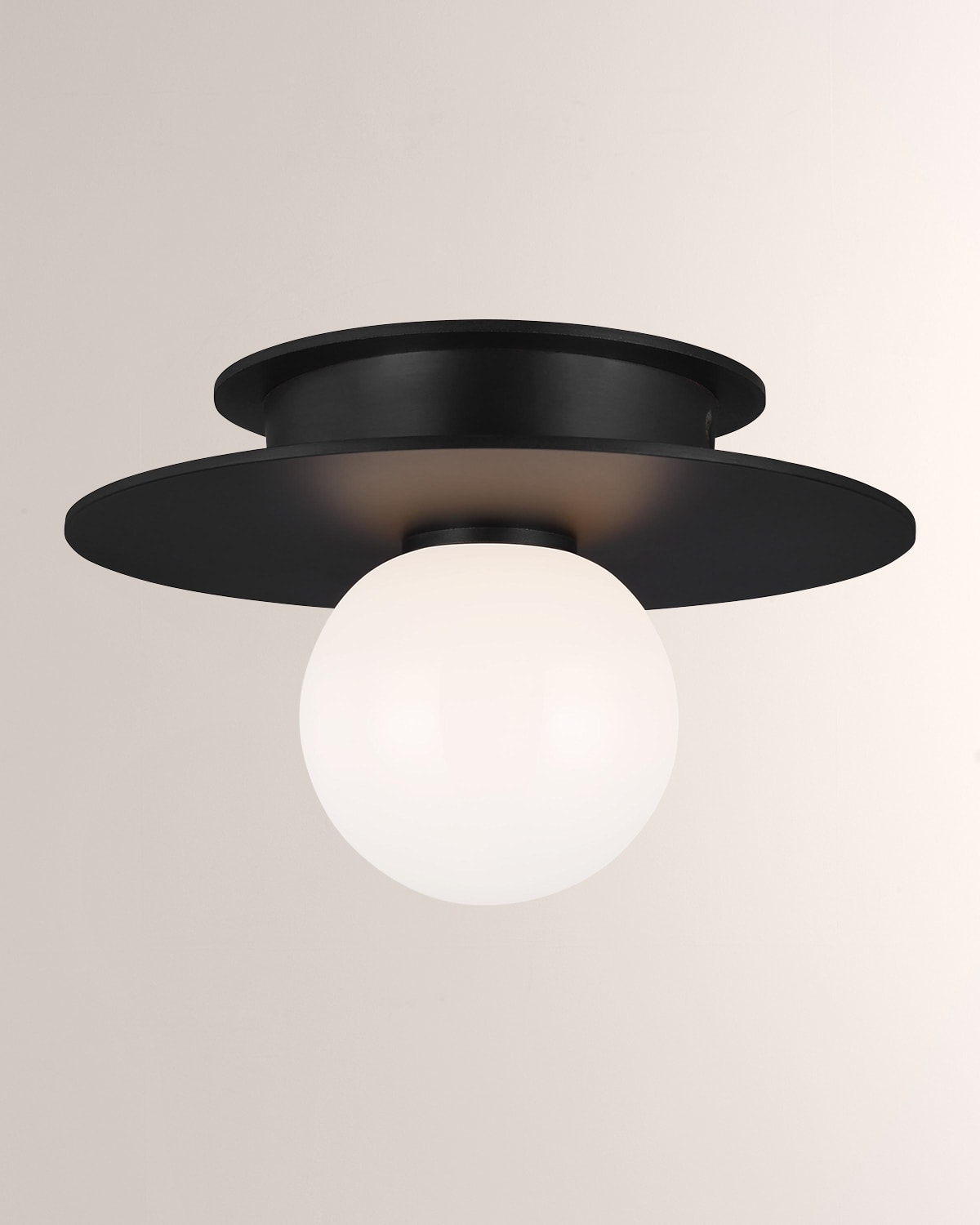 Shop Visual Comfort Studio 1 - Light Small Flush Mount Nodes By Kelly Wearstler In Midnight Black