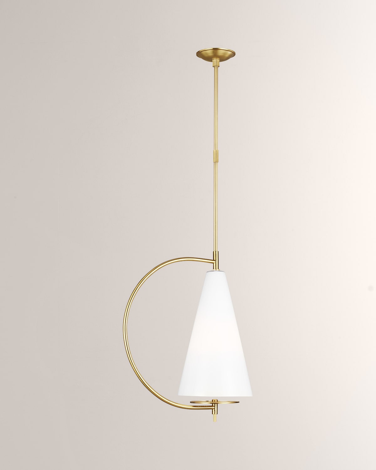 Shop Visual Comfort Studio 1 - Light Tall Pendant Gesture By Kelly Wearstler In Burnished Brass