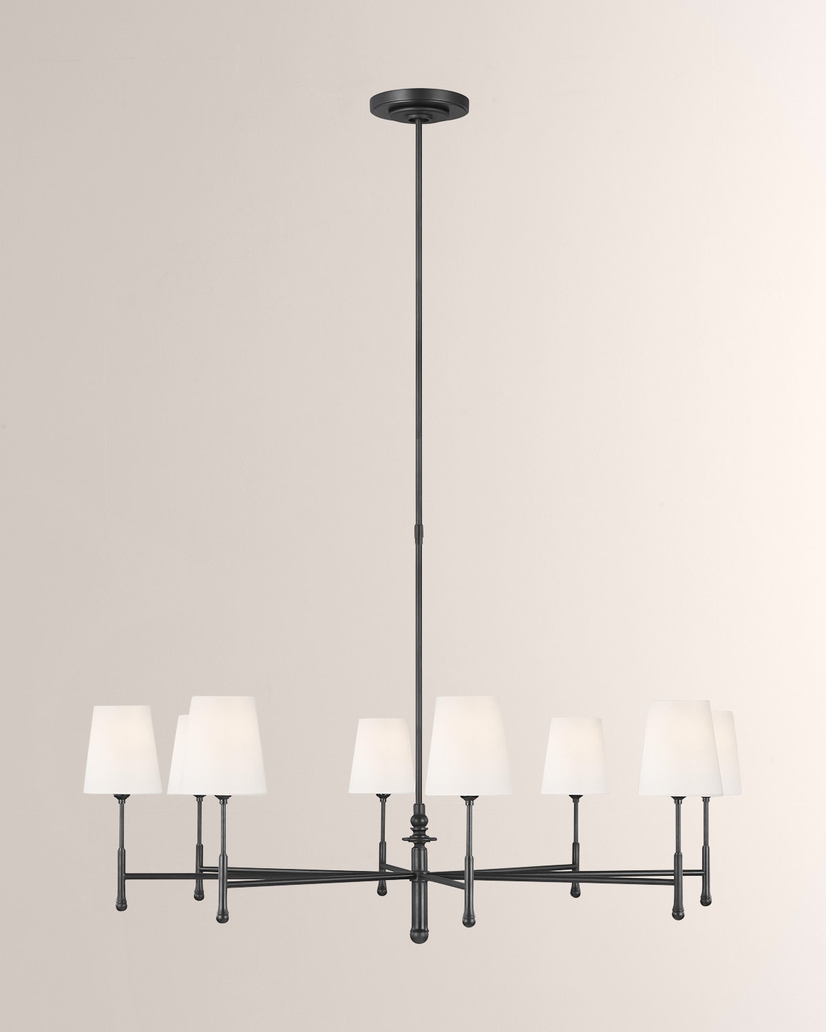 Shop Visual Comfort Studio 8 - Light Chandelier Capri By Thomas O'brien In Aged Iron