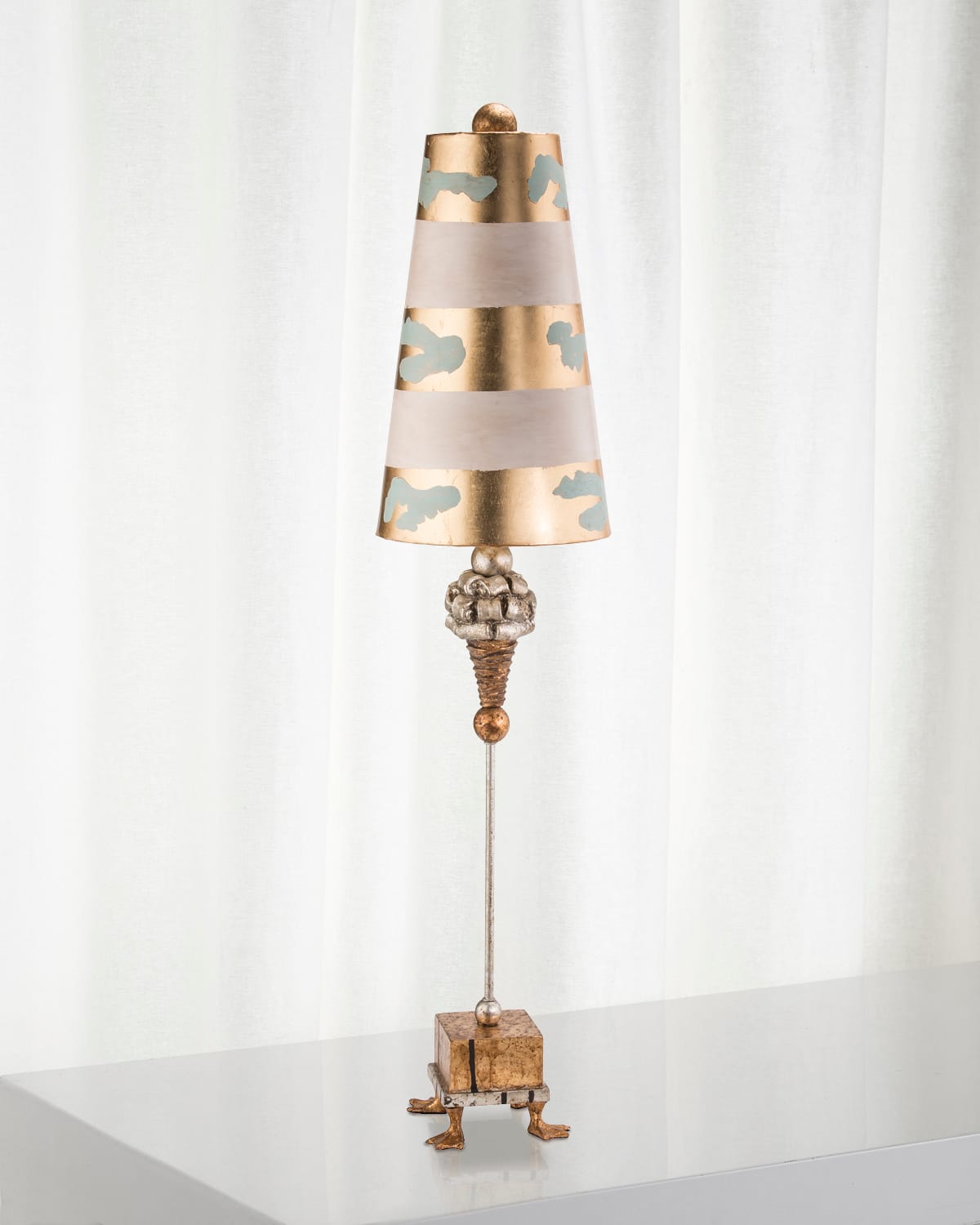 Shop Lucas + Mckearn Pompadour Luxe Table Lamp In Gold And Silver