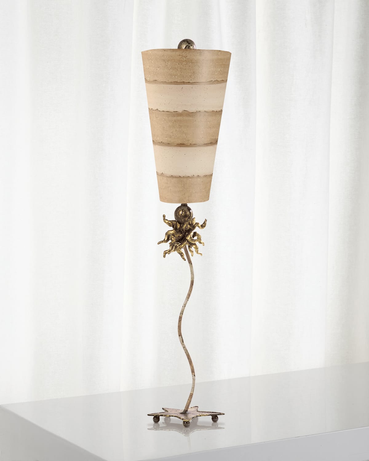 Shop Lucas + Mckearn Anemone Table Lamp In Black And Gold