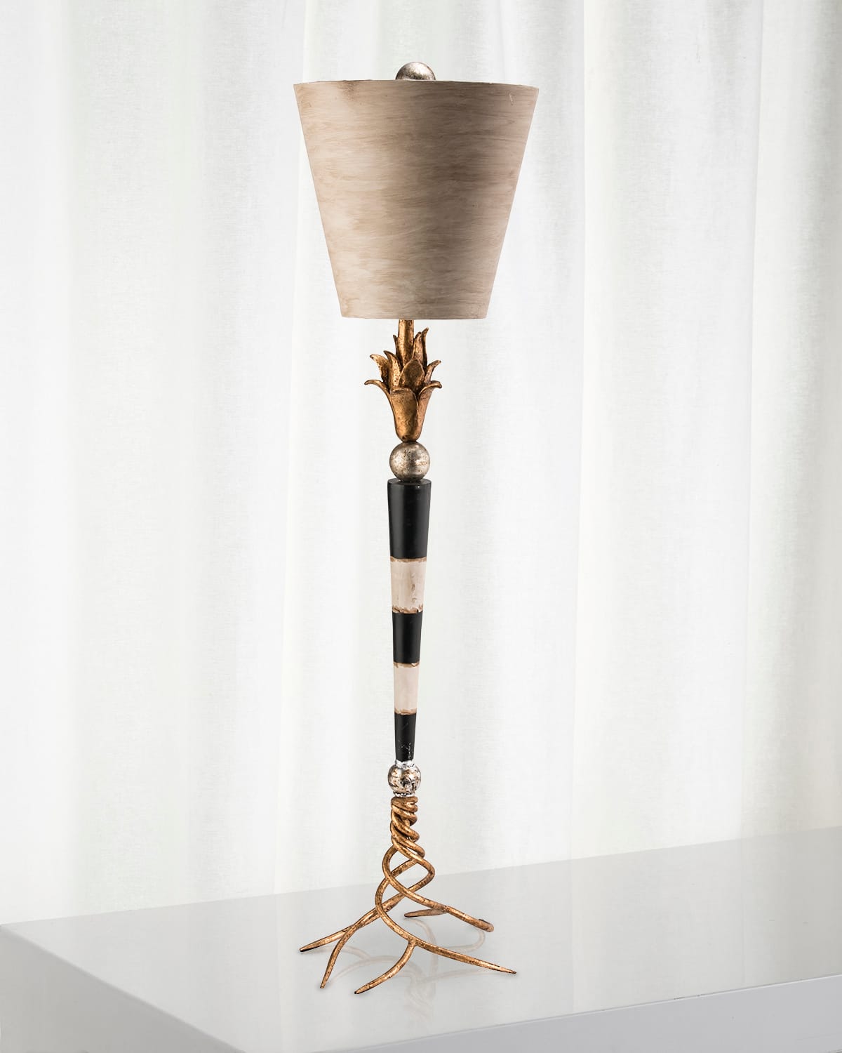 Lucas + Mckearn Flambeau Table Lamp In Black And White