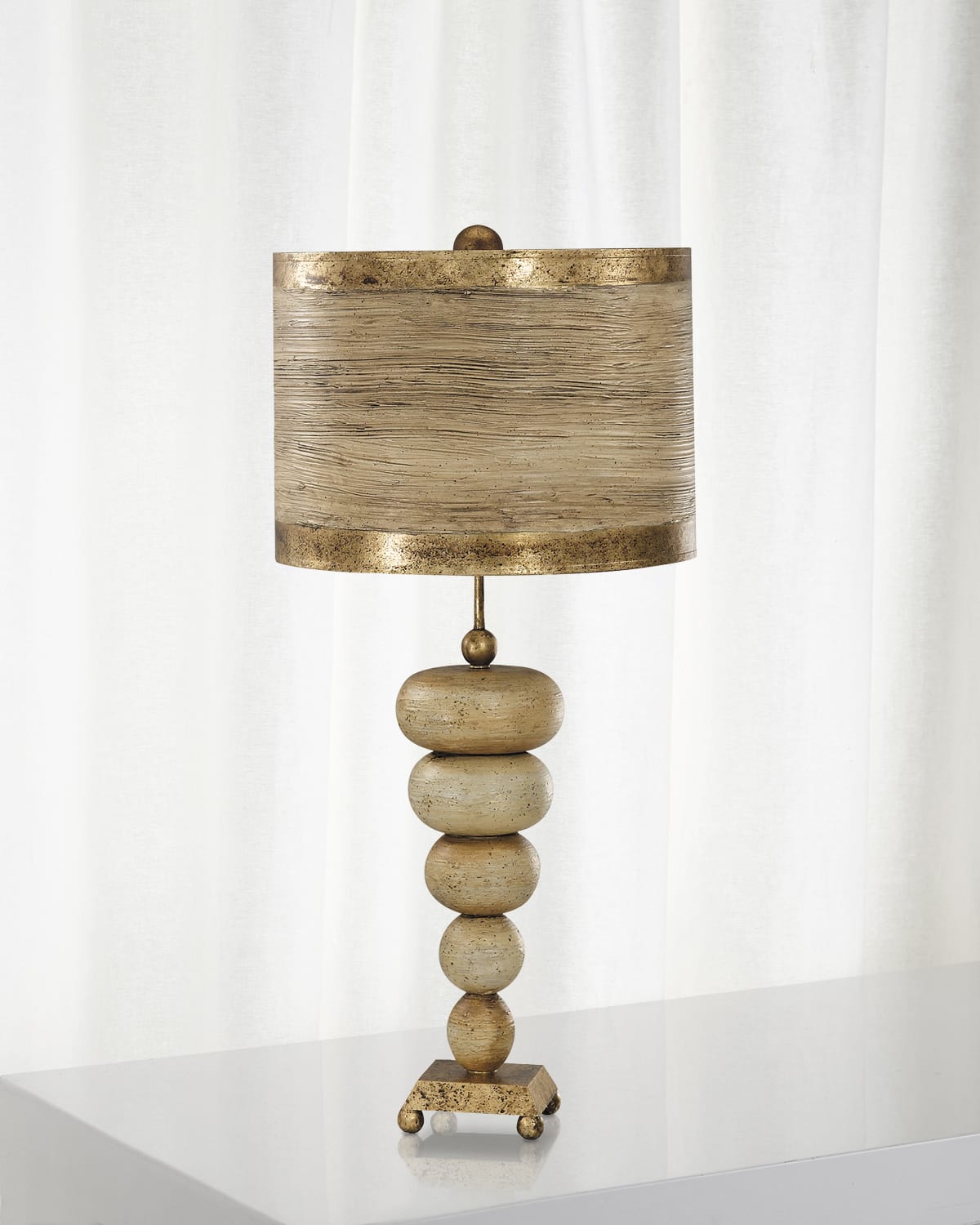 Shop Lucas + Mckearn Retro Table Lamp In Gold Leaf