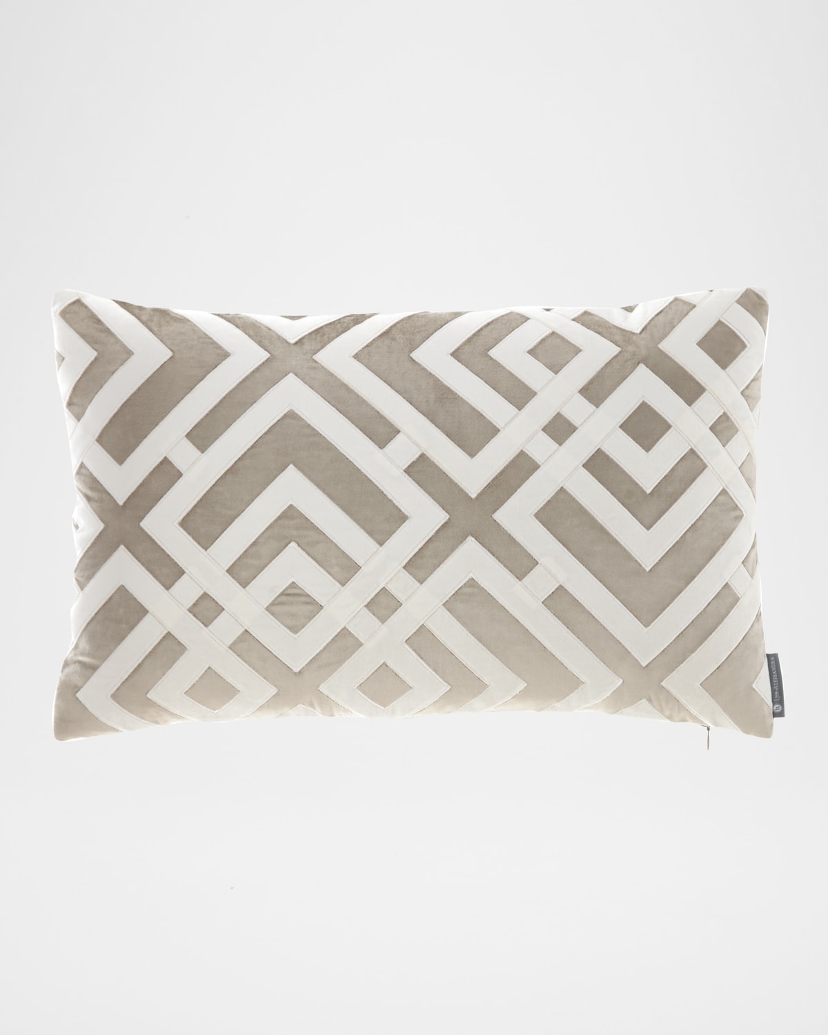 Shop Lili Alessandra Carlo Fawn Velvet Pillow, 14" X 22" In Beige