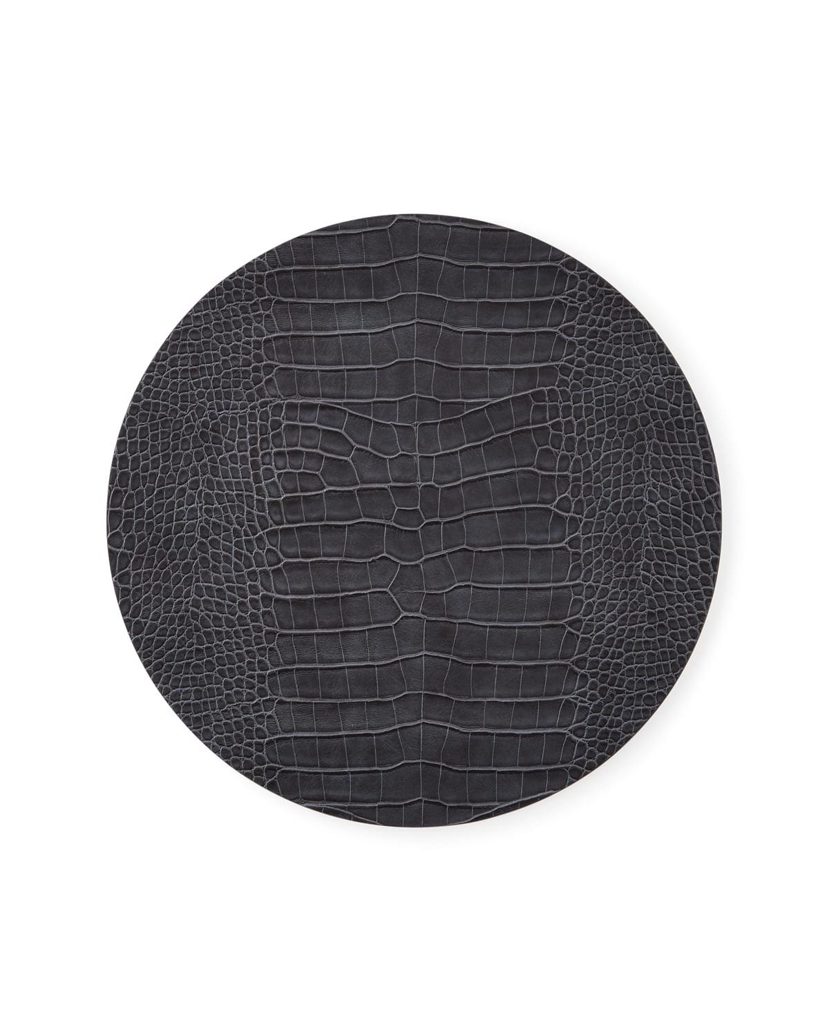 Shop Kim Seybert Croc Embossed Placemat In Charcoal