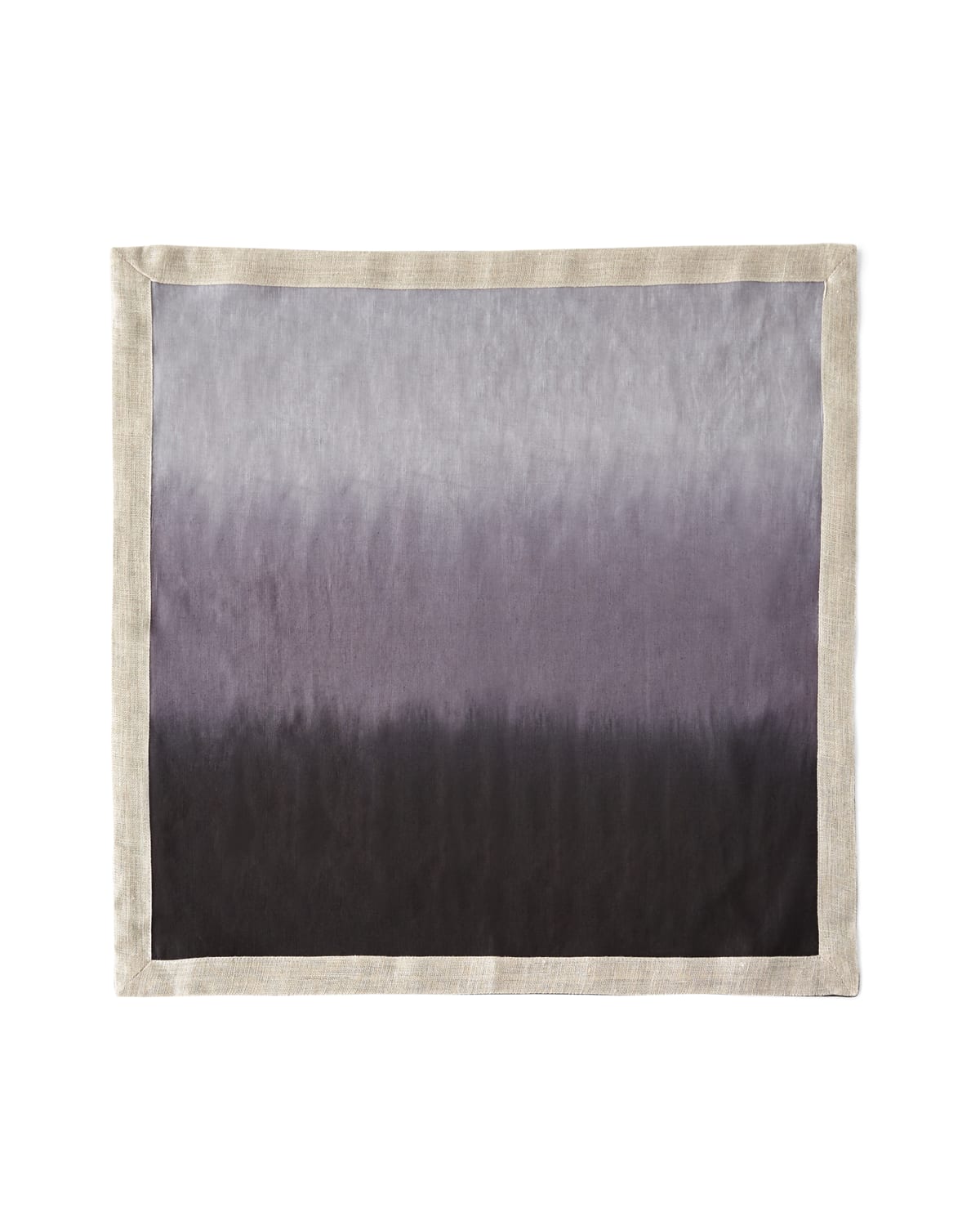 Shop Kim Seybert Dip Dye Napkin In Black/gray