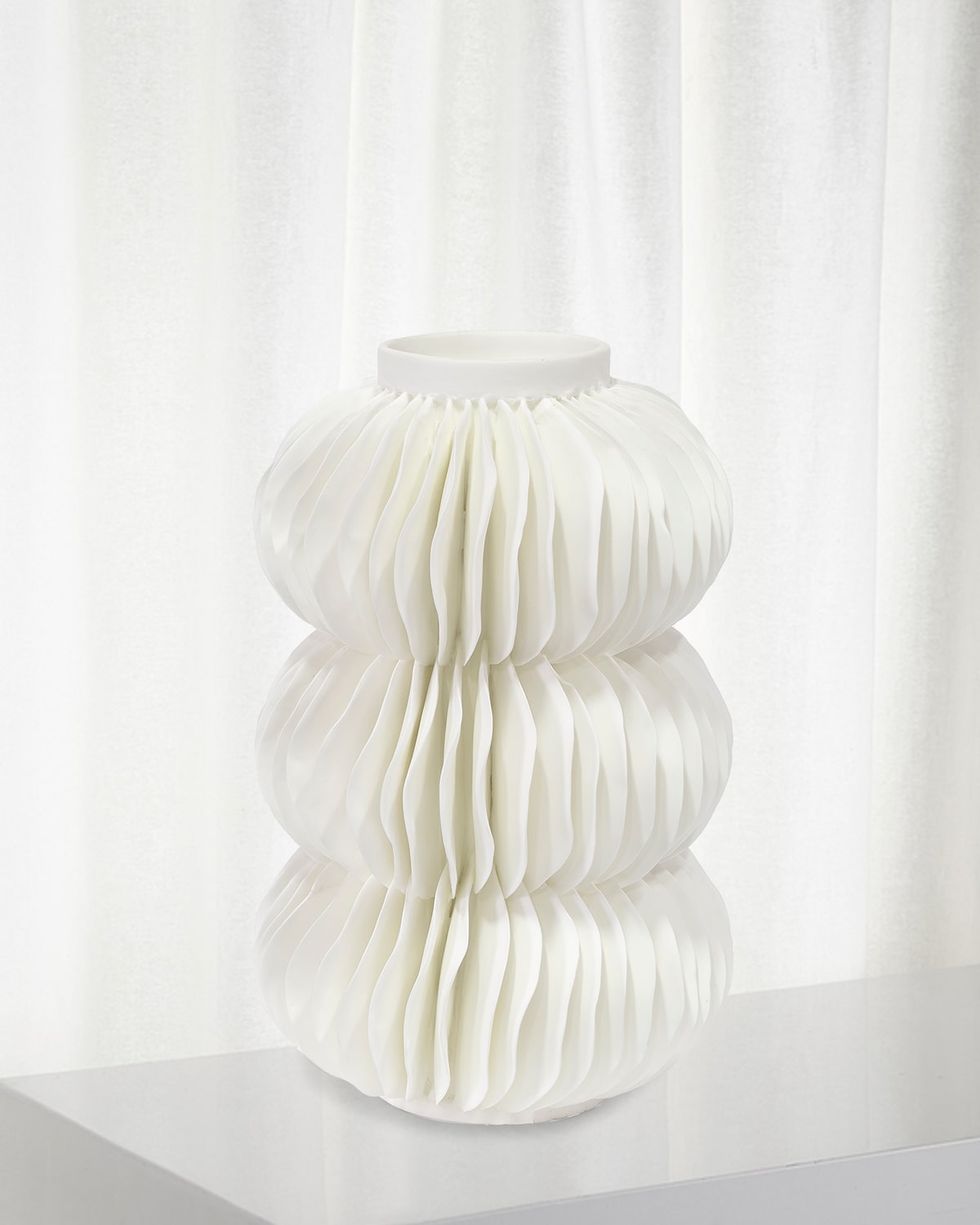 Shop Palecek Antilles Tall Porcelain Vase In White