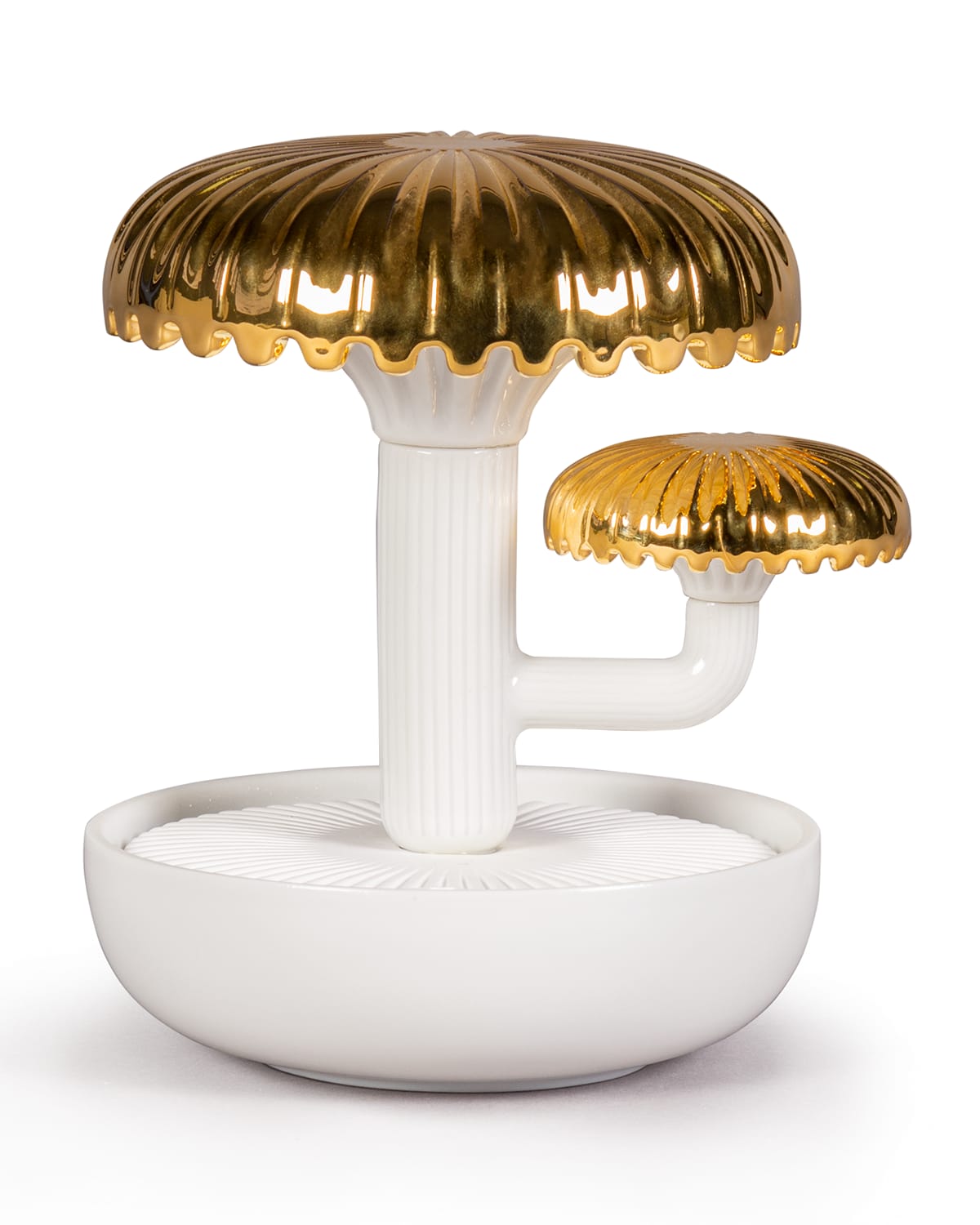 Lladrò Boletus 2 Night Approaches Diffuser In Gold And White