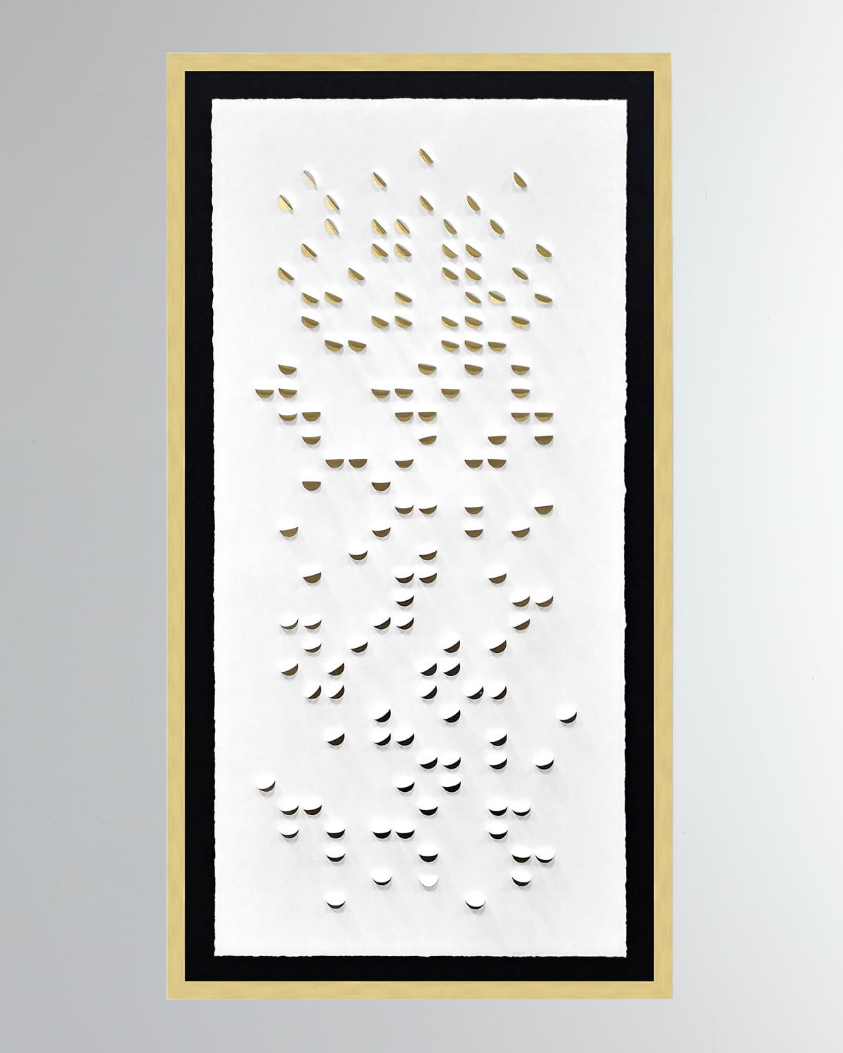 Wendover Art Group 'gold Cascade Shadowbox 2' Wall Art In White