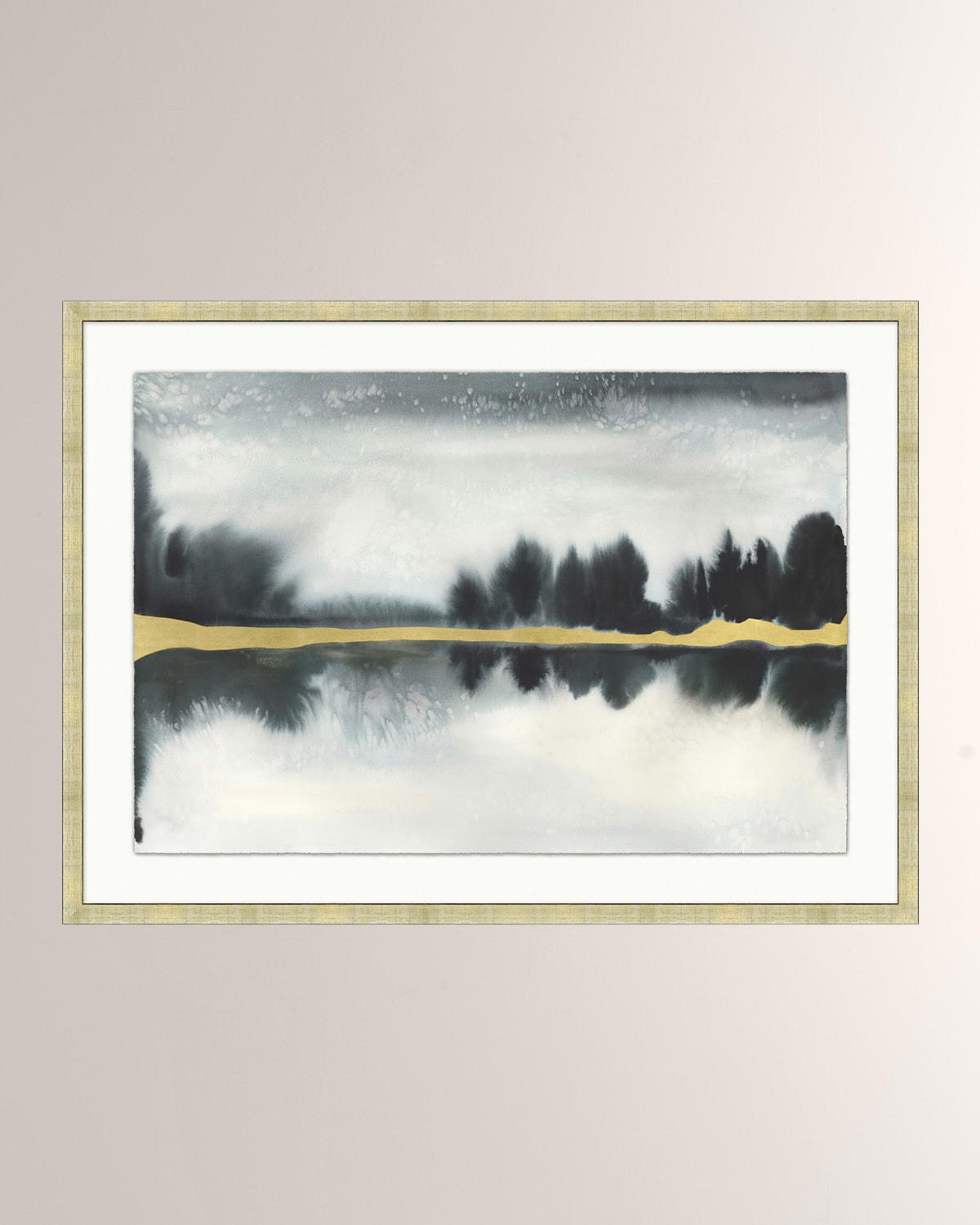 Wendover Art Group 'gold Leaf Lakescape' Wall Art In Multi