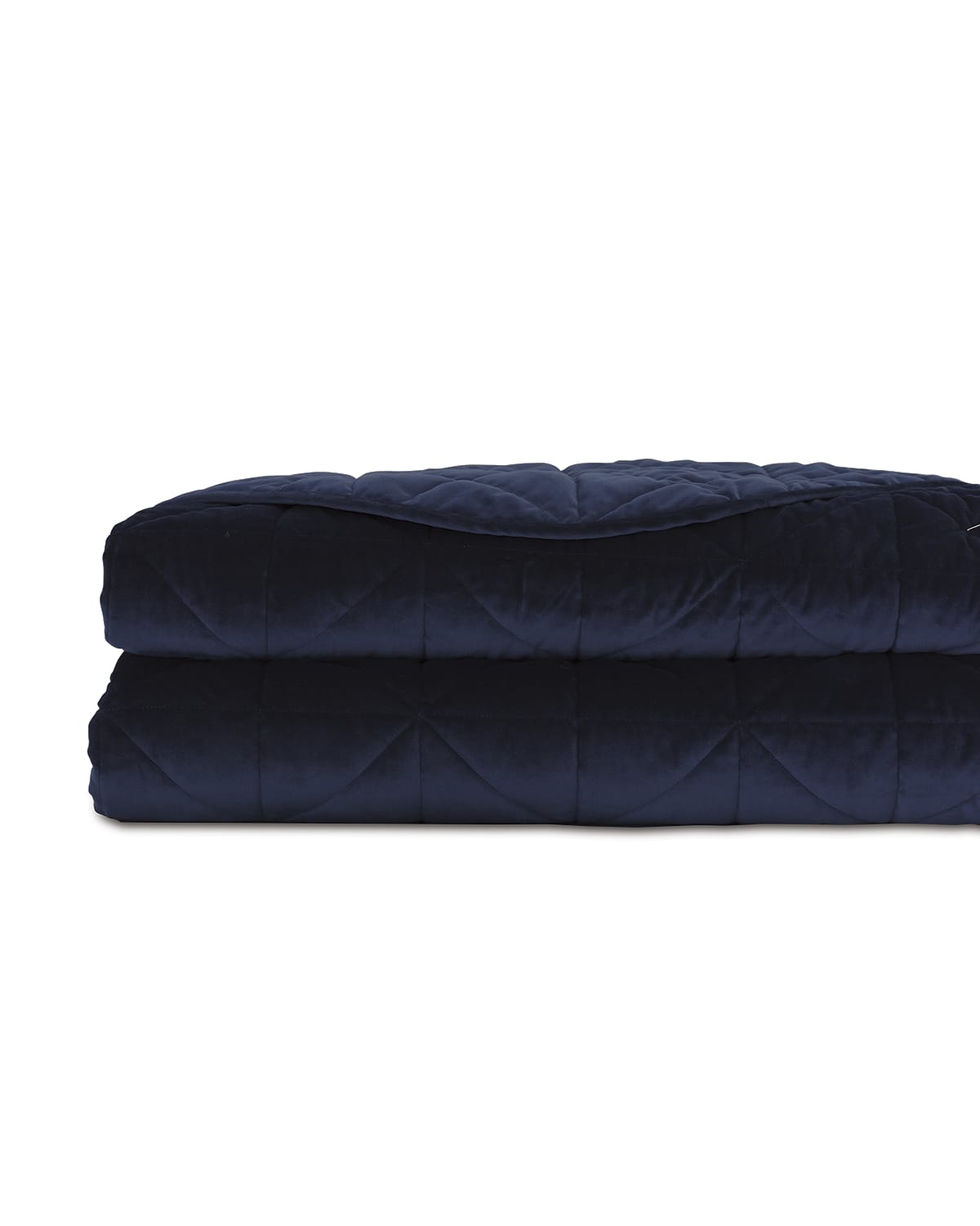 Eastern Accents Nova Queen Quilted Velvet Coverlet In Indigo
