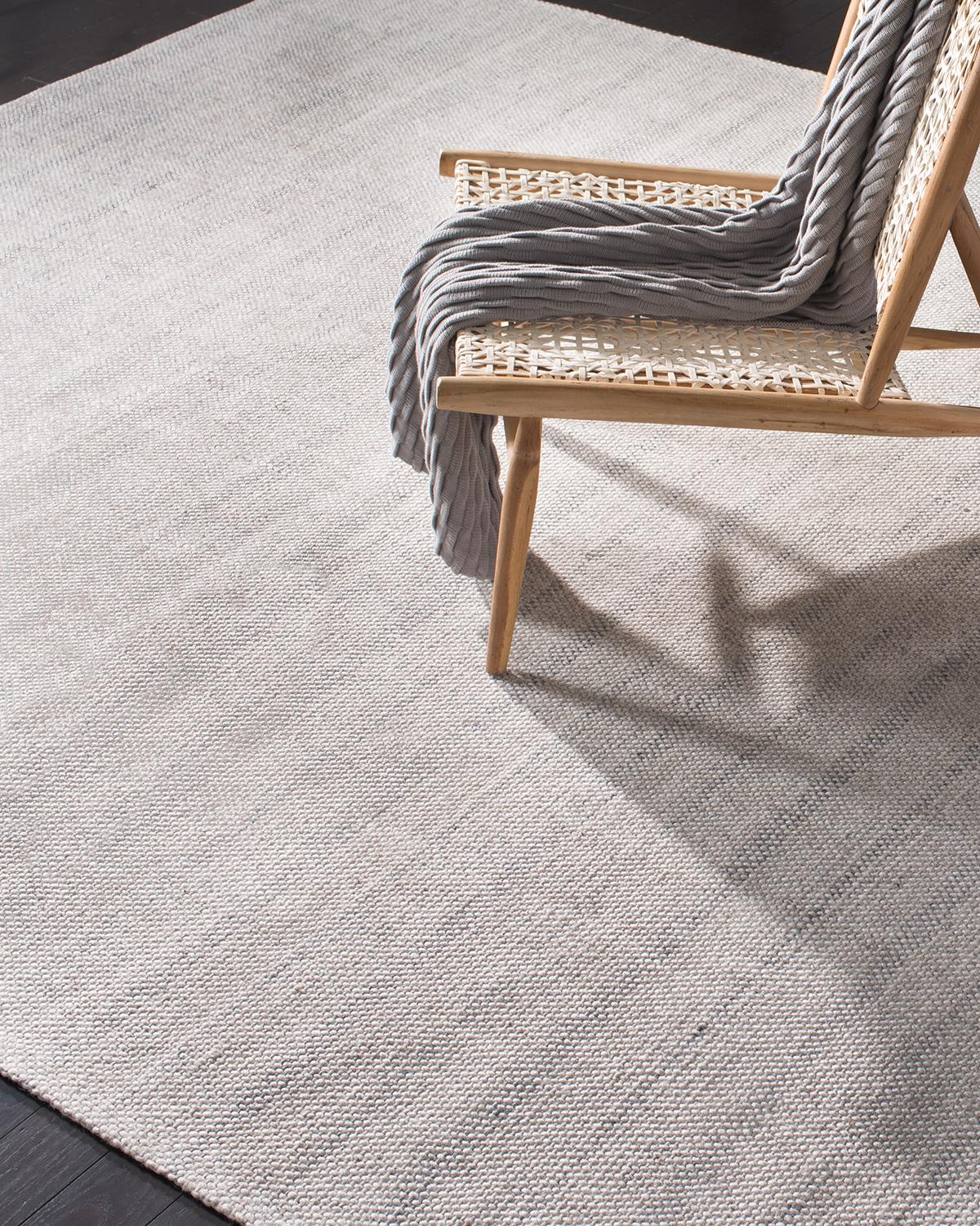 Ralph Lauren Miles Silver Stripe Flat Weave Rug, 5' X 8'
