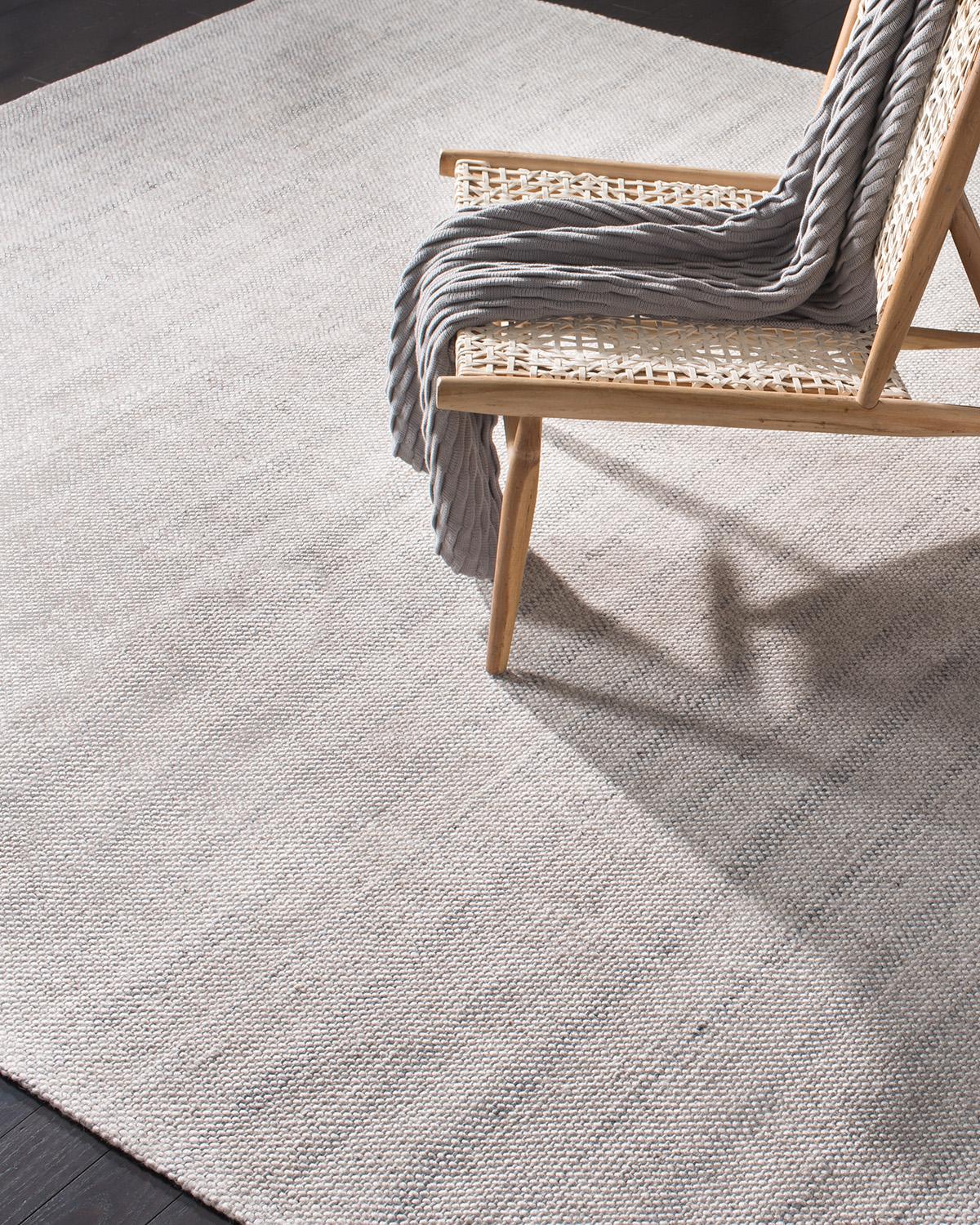Ralph Lauren Miles Silver Stripe Flat Weave Rug, 8' X 10' In Neutral