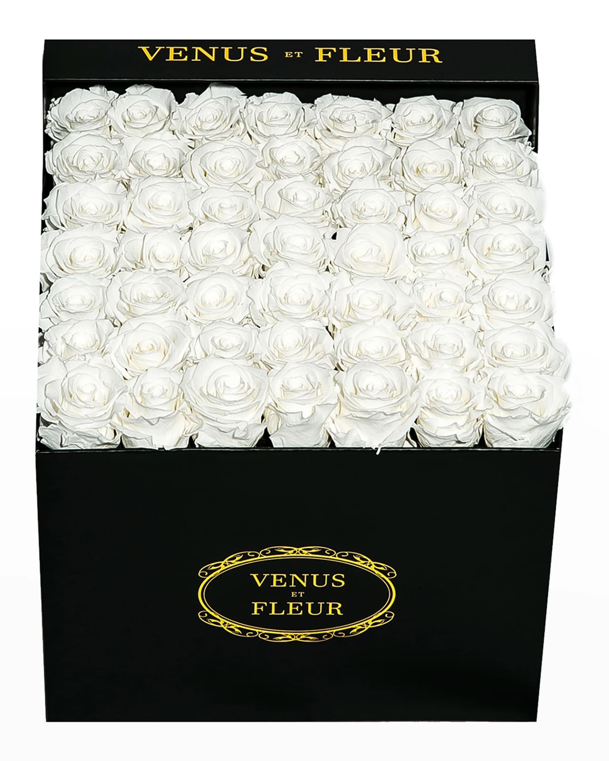 Shop Venus Et Fleur Classic Large Square Rose Box In White