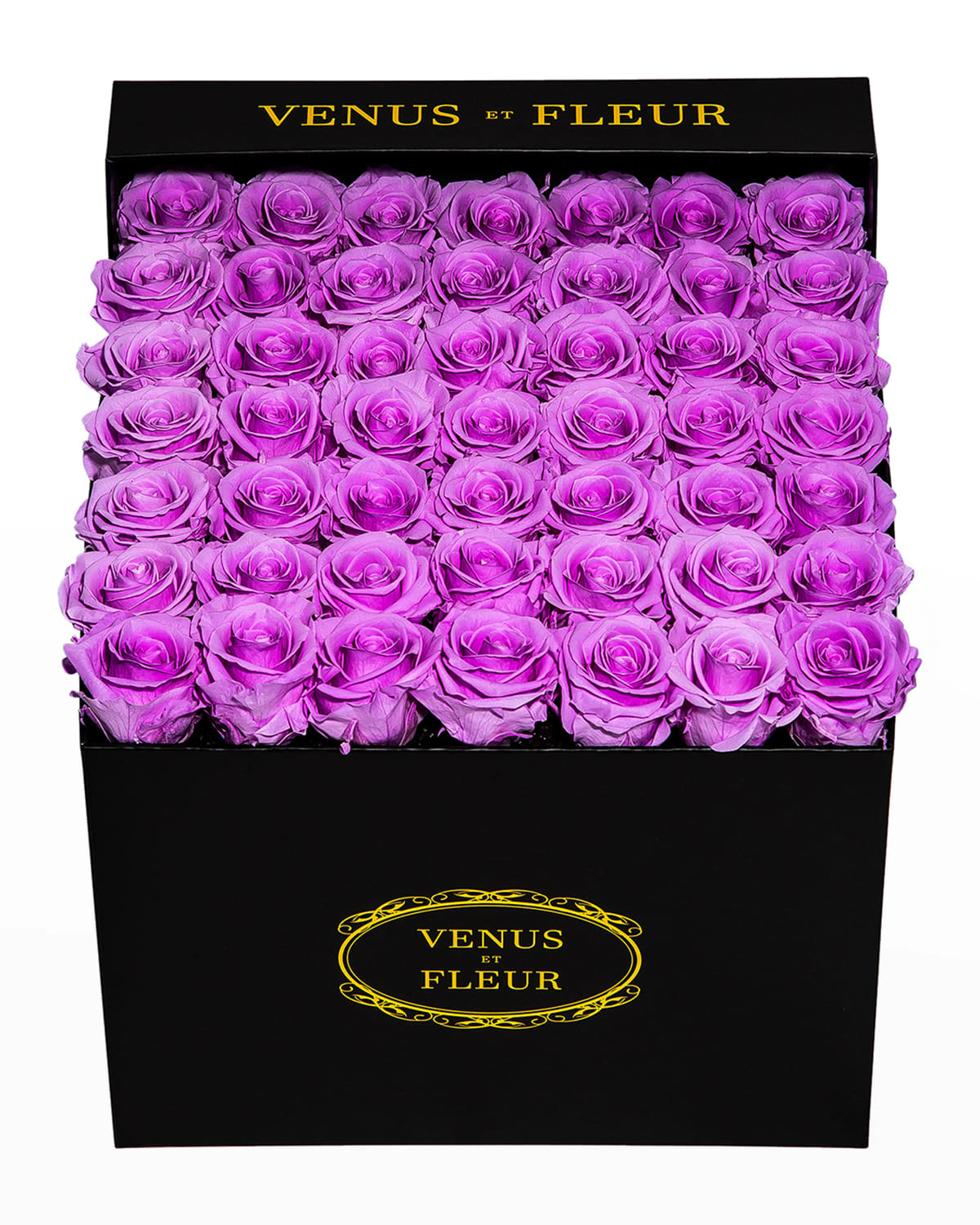 Shop Venus Et Fleur Classic Large Square Rose Box In Lilac